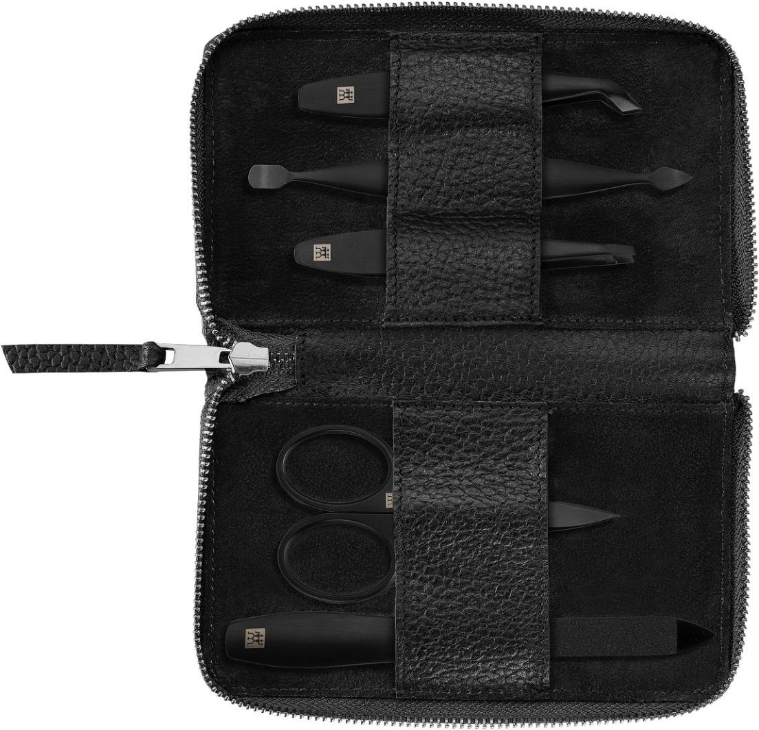 Zwilling Maniküre Pediküre Set 5 tlg. mit Nagelschere schwarz