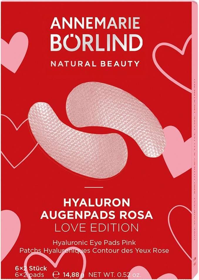 ANNEMARIE BÖRLIND Hyaluron Augenpads Rosa Love Edition 6 Paar