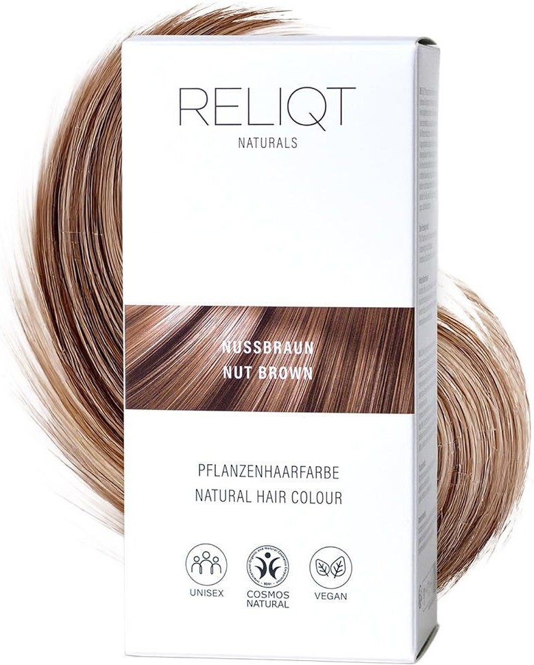 RELIQT Pflanzenhaarfarbe Nussbraun 100 g