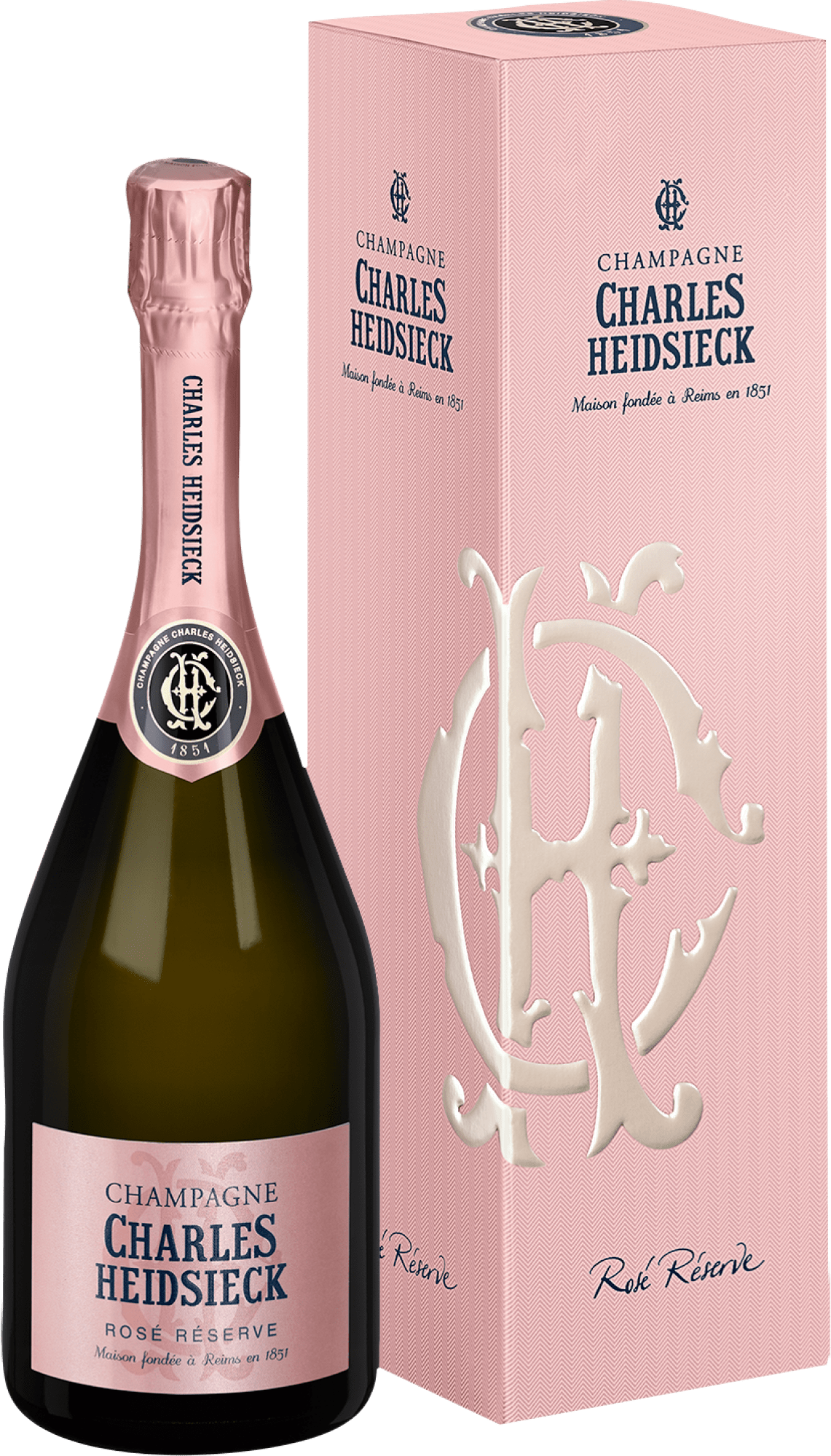 Charles Heidsieck Champagner Rosé Réserve in Geschenkverpackung