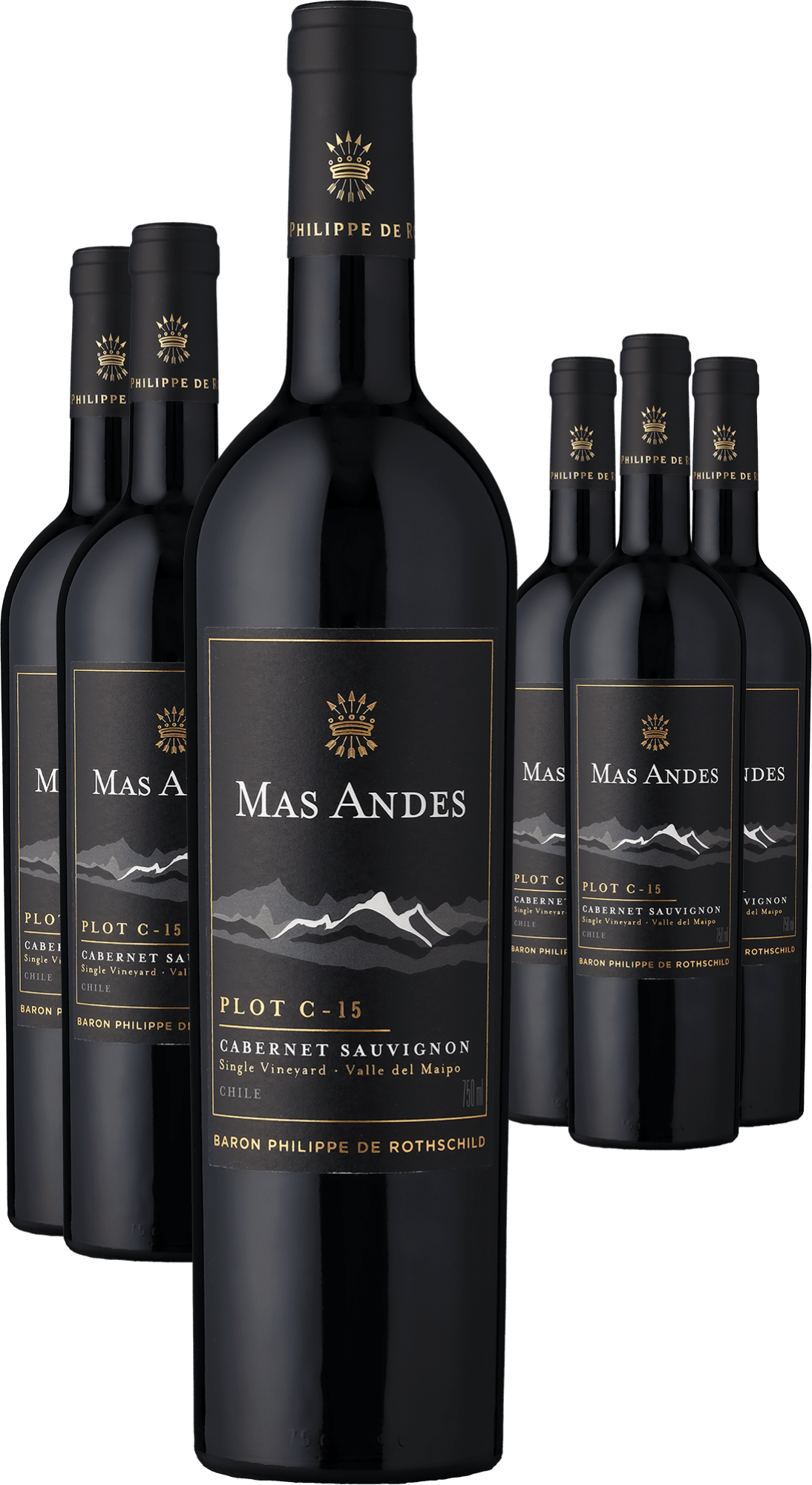 3+3-PAKET Rothschild Mas Andes PLOT C-15 Cabernet Sauvignon 2022