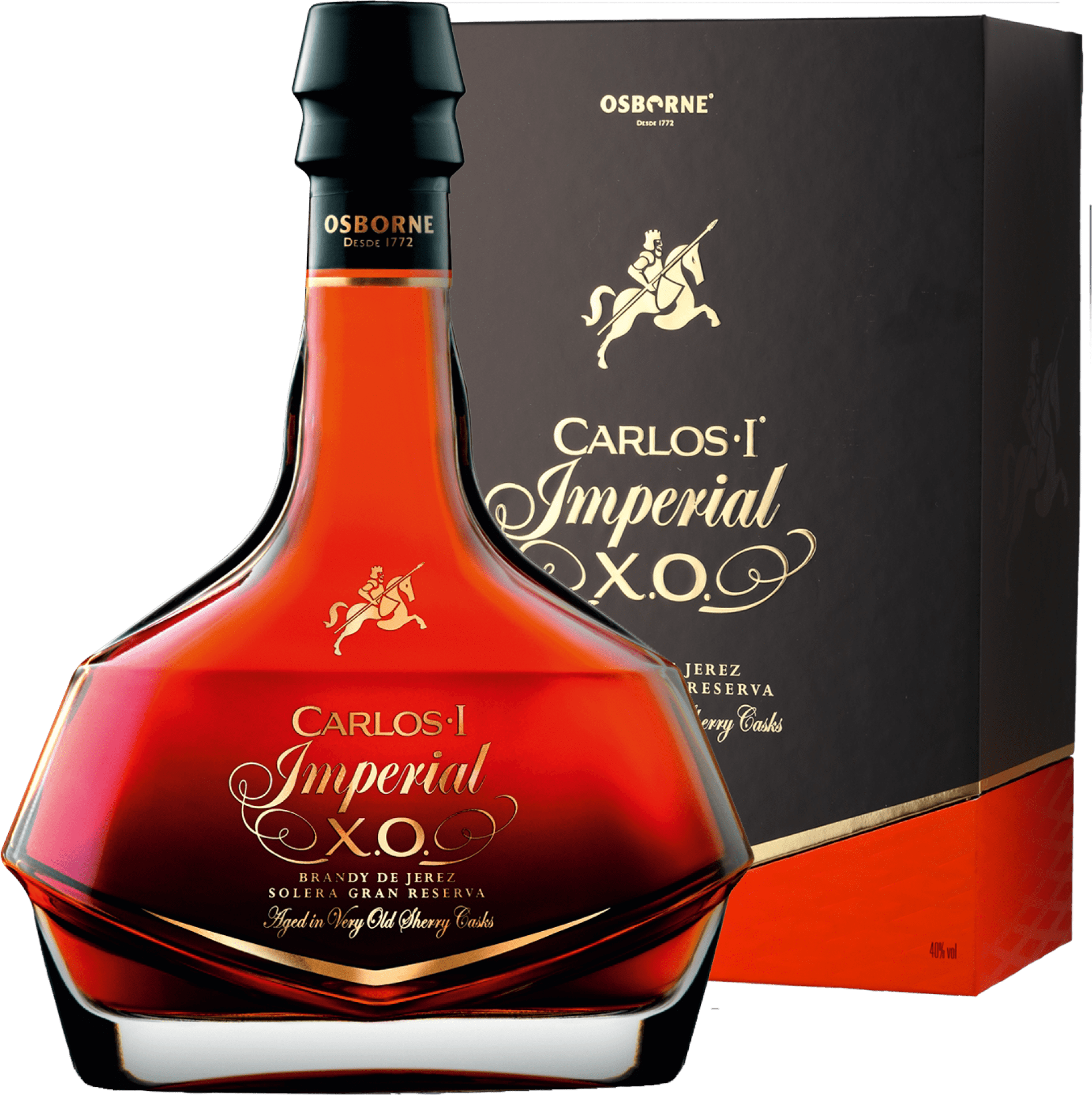 Carlos I Imperial X.O. Brandy de Jerez Solera Gran Reserva in Geschenkverpackung