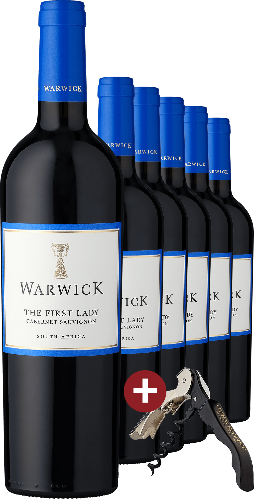 Thumbnail - 2023 Warwick Estate »The First Lady« Cabernet Sauvignon im 6er-Vorratspaket + Kellnermesser GRATIS