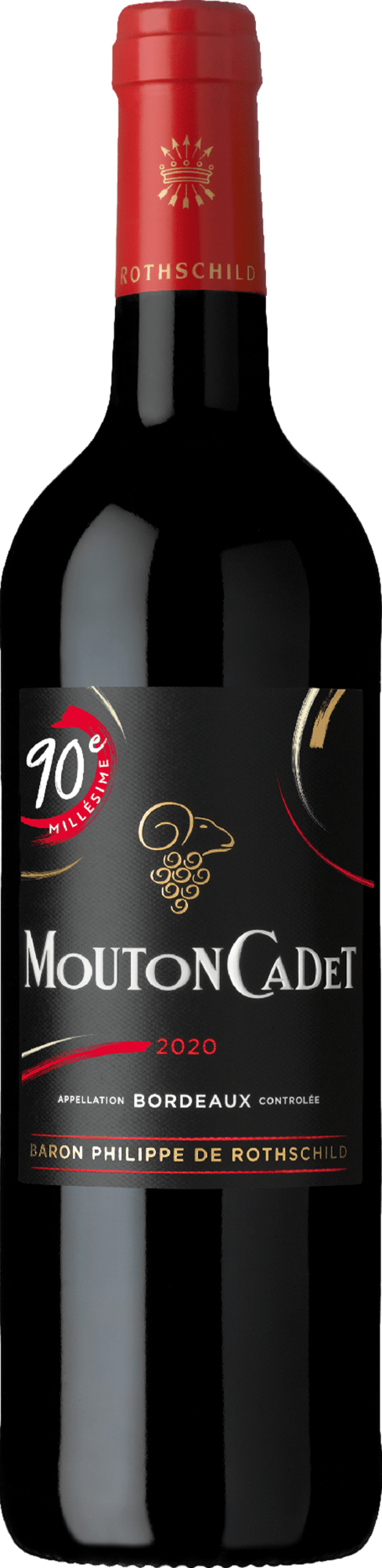 Mouton Cadet Rouge ’90e Millésime’ - ab 3 Flaschen in der Holzkiste