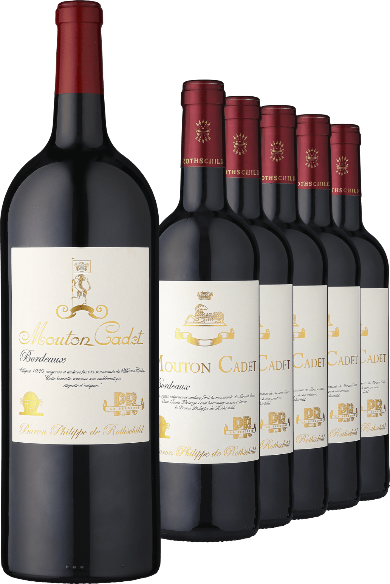 2022 Mouton Cadet Cuvée Héritage im 5er-Vorratspaket + 2022er 1,5l Magnumflasche GRATIS