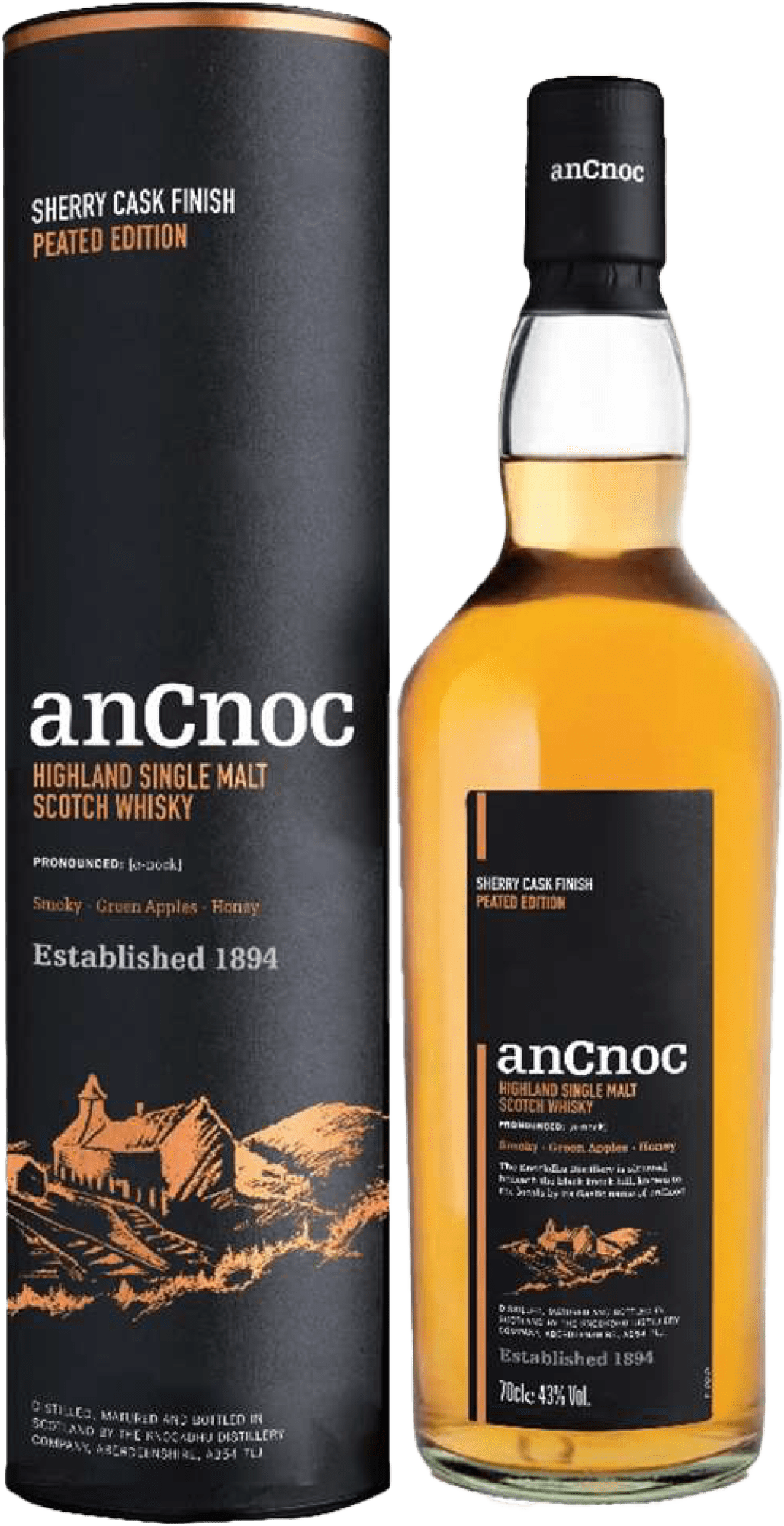 anCnoc Peated Sherry Cask Single Malt Scotch Whisky