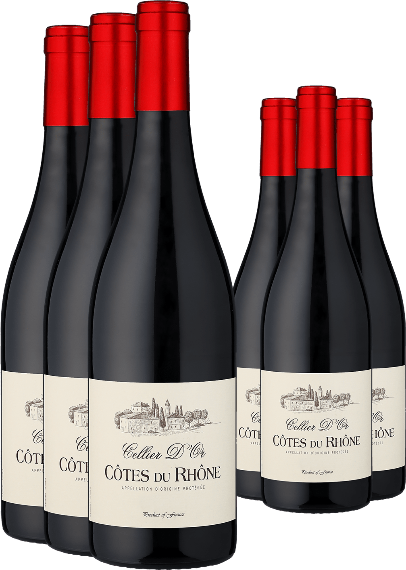 3+3-PAKET Cellier d’Or Côtes du Rhone Rouge 2024