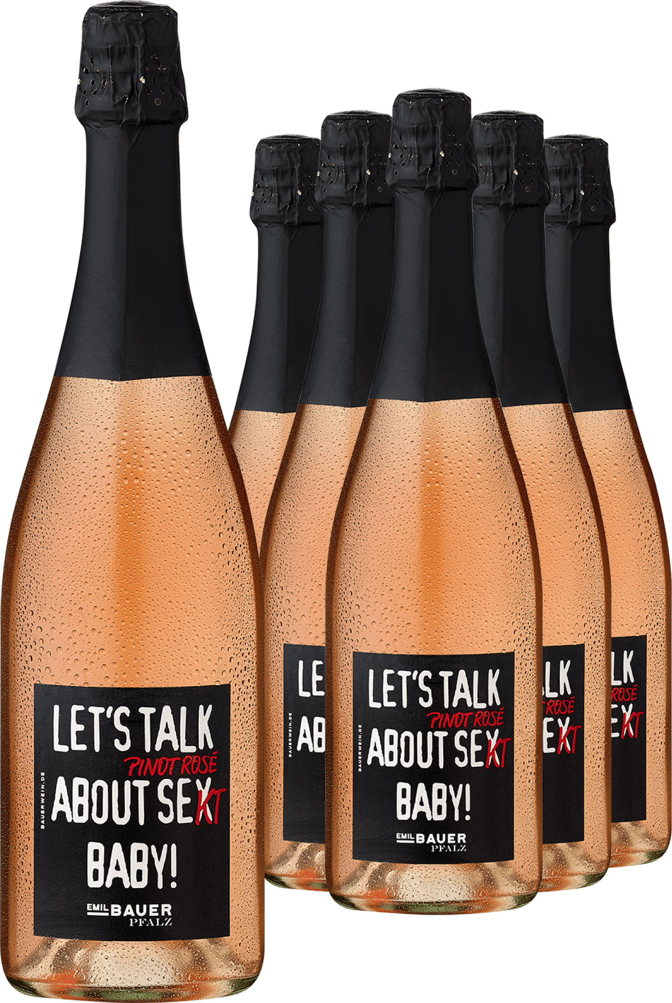 5+1-PAKET Emil Bauer »Let’s talk...« Pinot Noir Rosé Sekt 2021