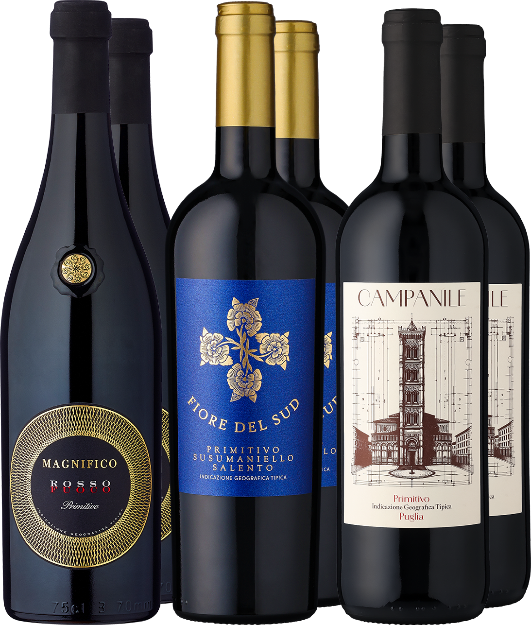 6er-Probierpaket »Ausgezeichnete Primitivo-Lieblinge«