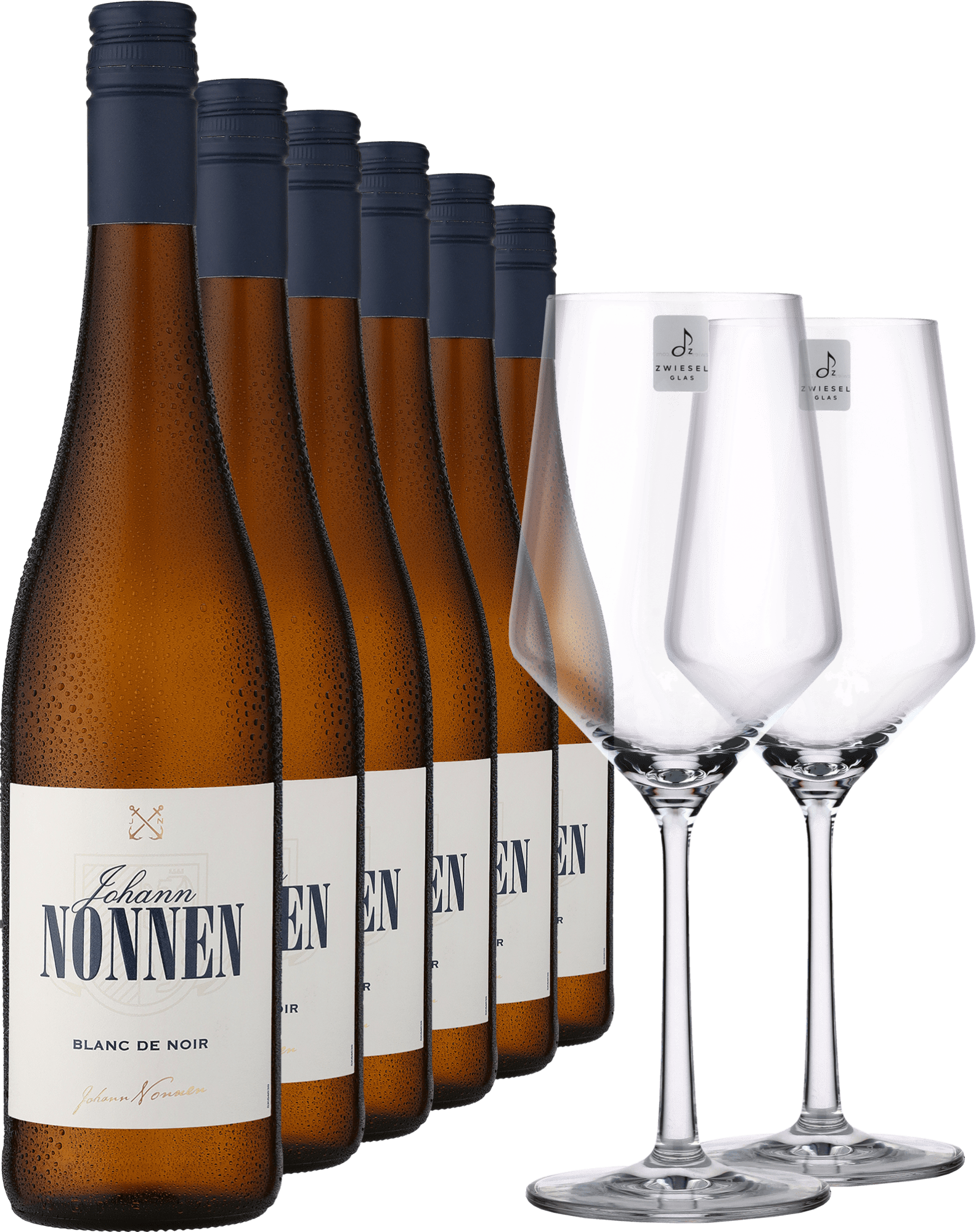 Thumbnail - 2024 Johann Nonnen Blanc de Noir im 6er-Vorratspaket inkl. 2er-Set Zwiesel Glas »Pure«