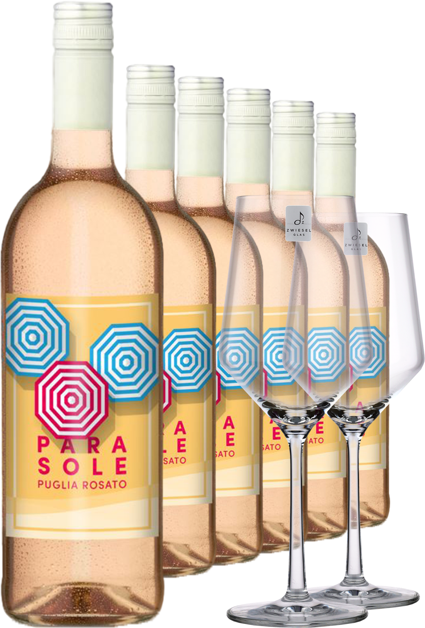 2024 Parasole Rosato im 6er-Vorratspaket inkl. 2er-Set Zwiesel Glas »PURE«