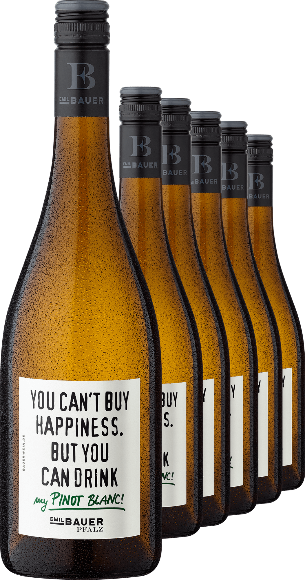 2024 Emil Bauer »You can’t buy Happiness...« Weißburgunder im 6er-Vorratspaket