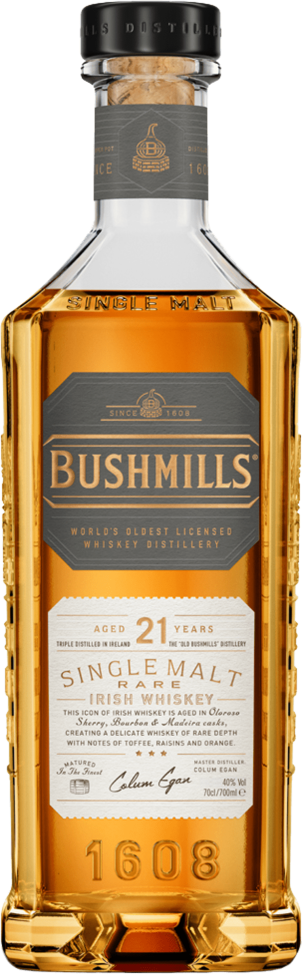 Bushmills 21 Years Old Single Malt Rare Irish Whiskey