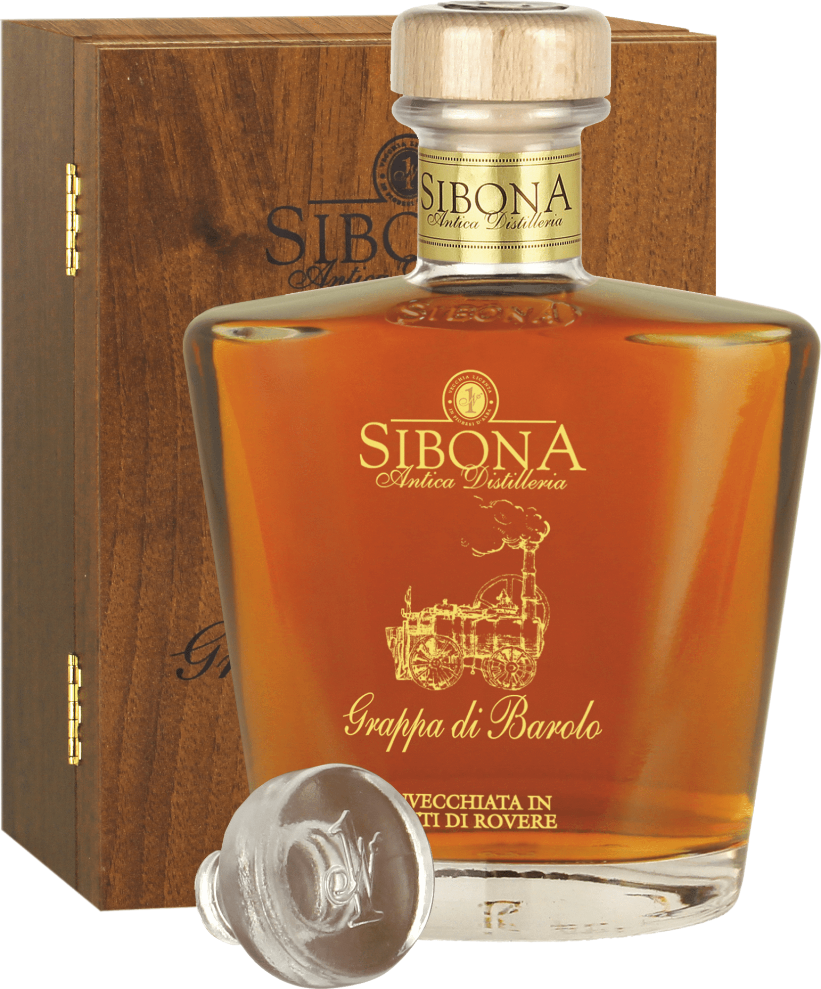 Thumbnail - Sibona Grappa di Barolo Invecchiata in der Holzkiste