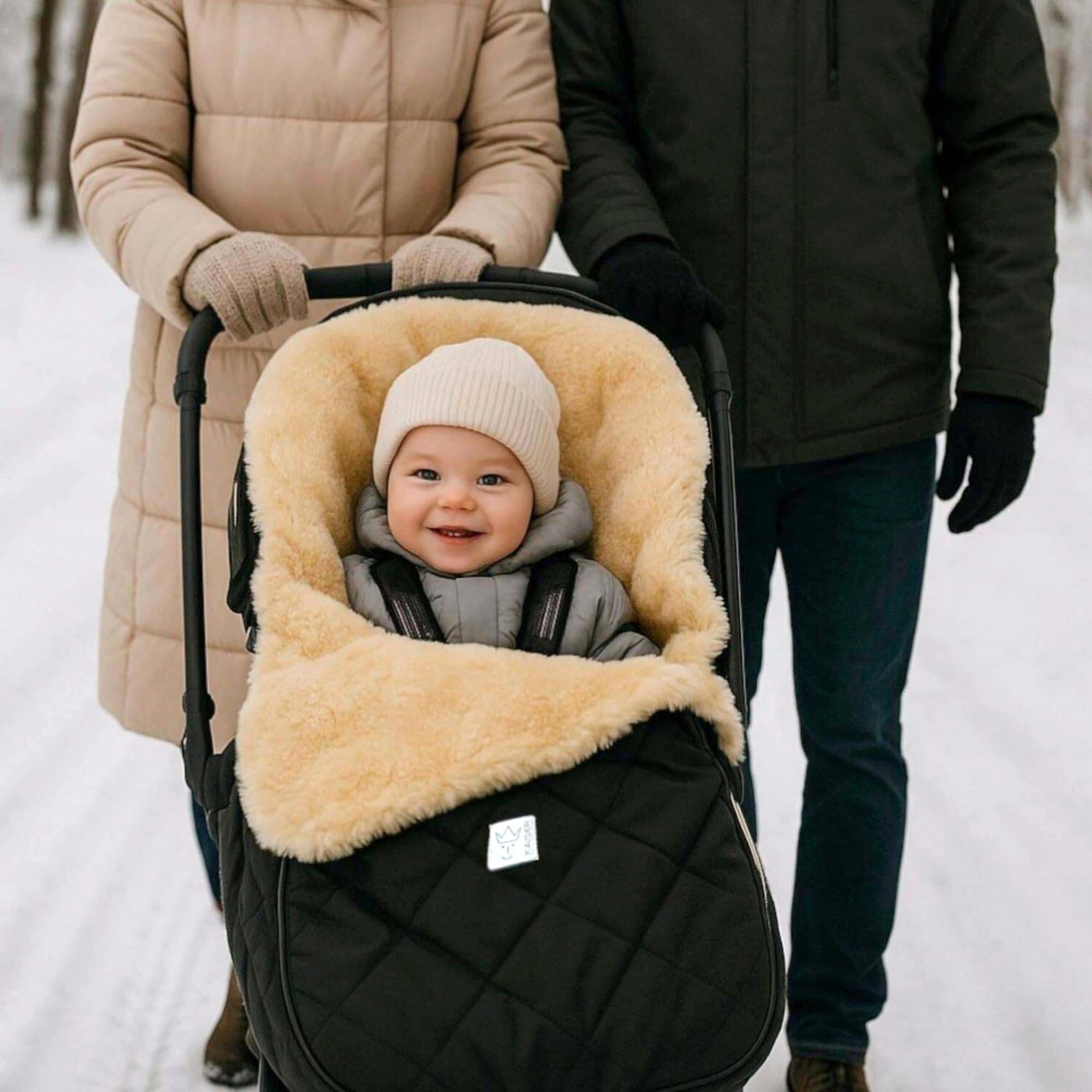 Kaiser Lammfellfußsack COOSY schwarz