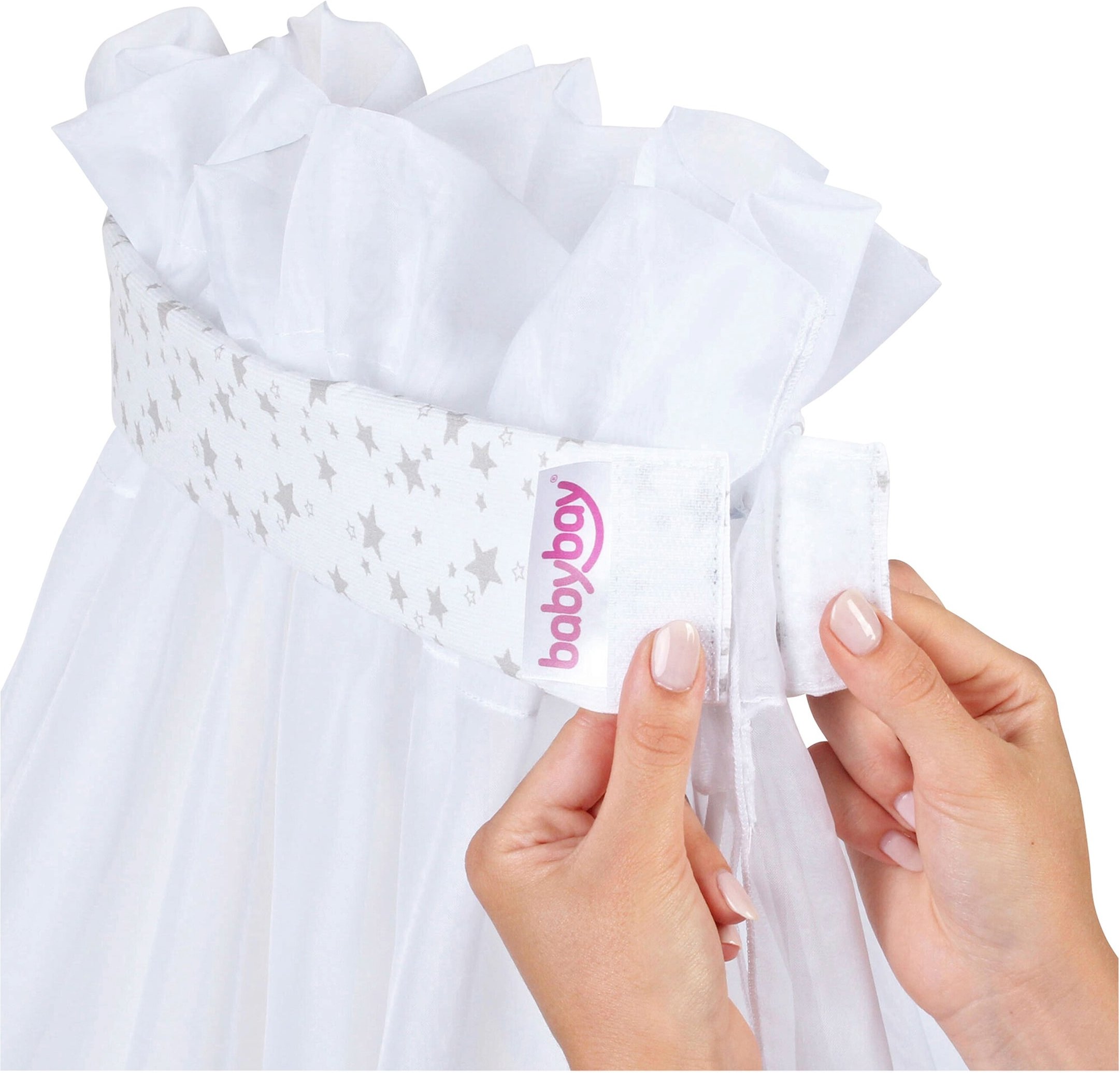 Babybay® Himmel Piqué mit Band passend für alle babybay Modelle