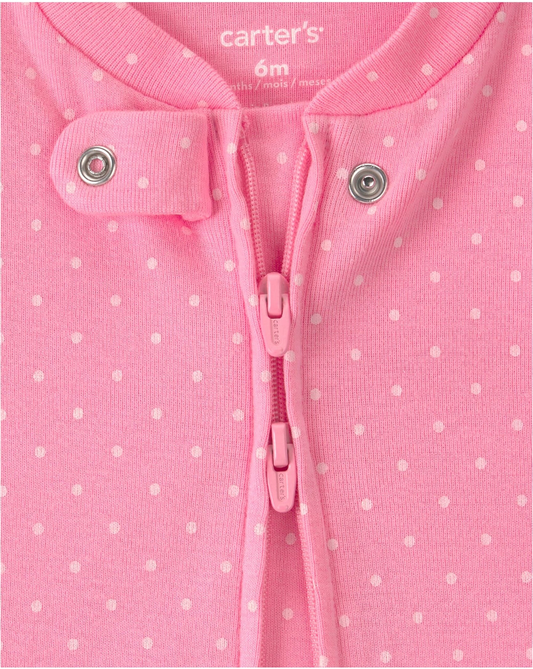 Carter's 2er-Pack Schlafoveralls mit Fuß Erdbeeren Punkte