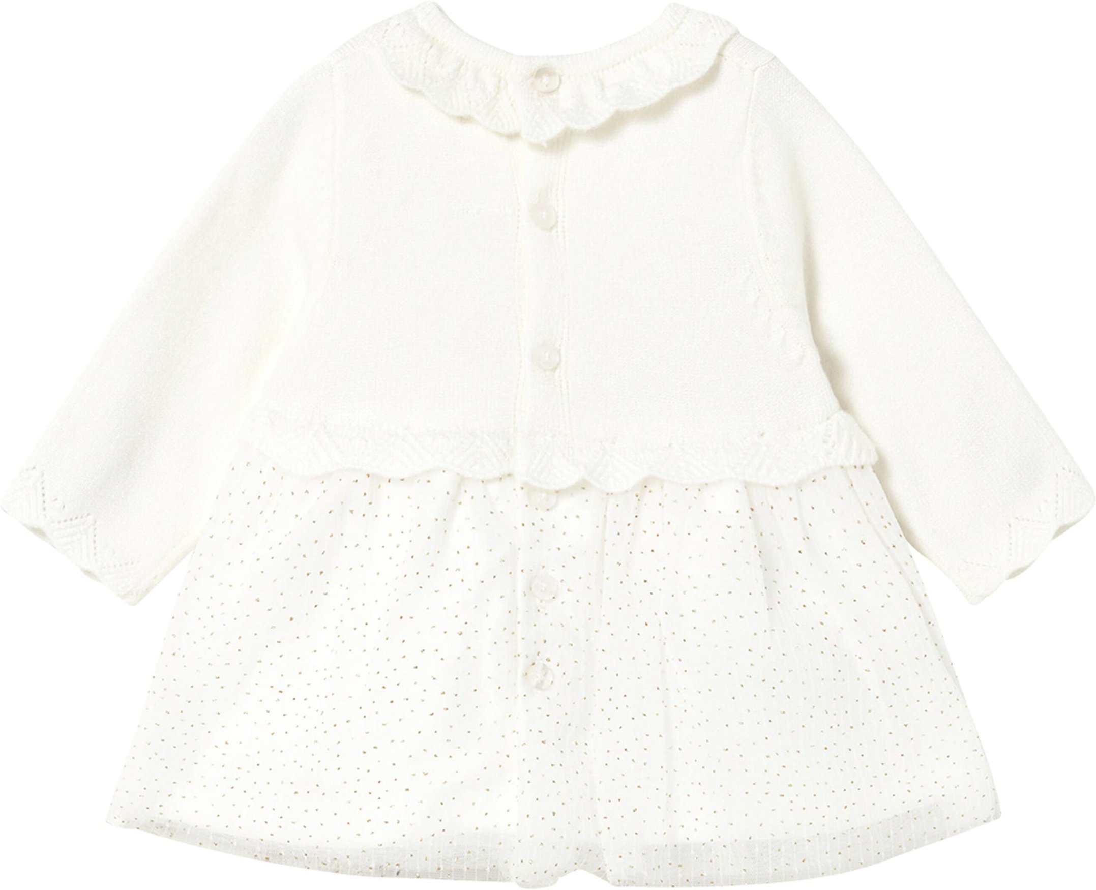 Mayoral Kleid langarm 2in1 Strickpullover und Tüllrock