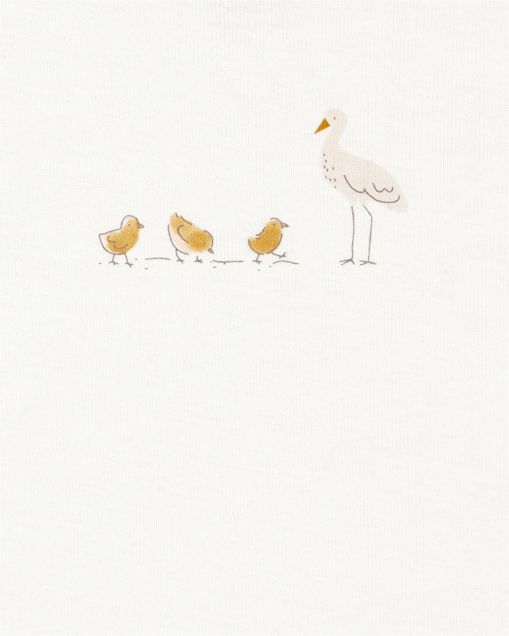 Carter's 3-tlg. Set Body kurzarm, Sweatjacke und Jogginghose Gänse Rippqualität