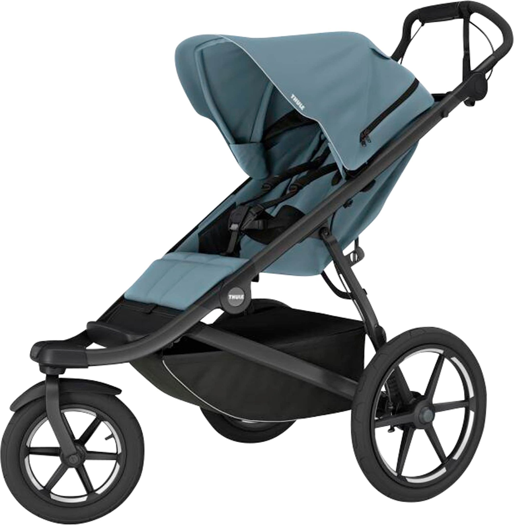 Thule Kombikinderwagen Urban Glide 3 Magnetic Buckle Travel-Set inkl. Babyschale Maple und Isofix-Basis Alfi blau