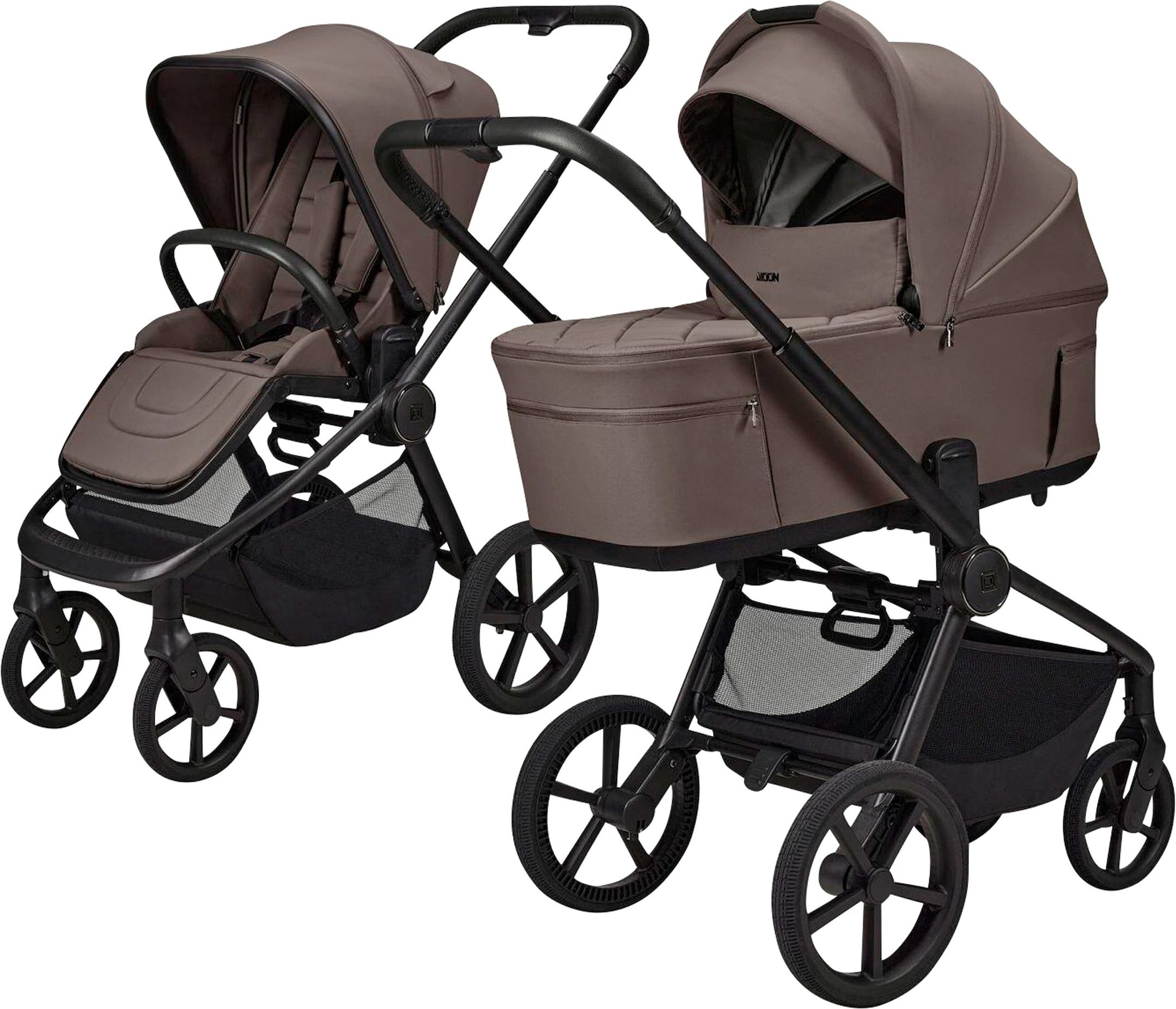 Moon Diamond Kombikinderwagen Resea FOLD Trio-Set inkl. Babyschale Cosmo 2.0 grau