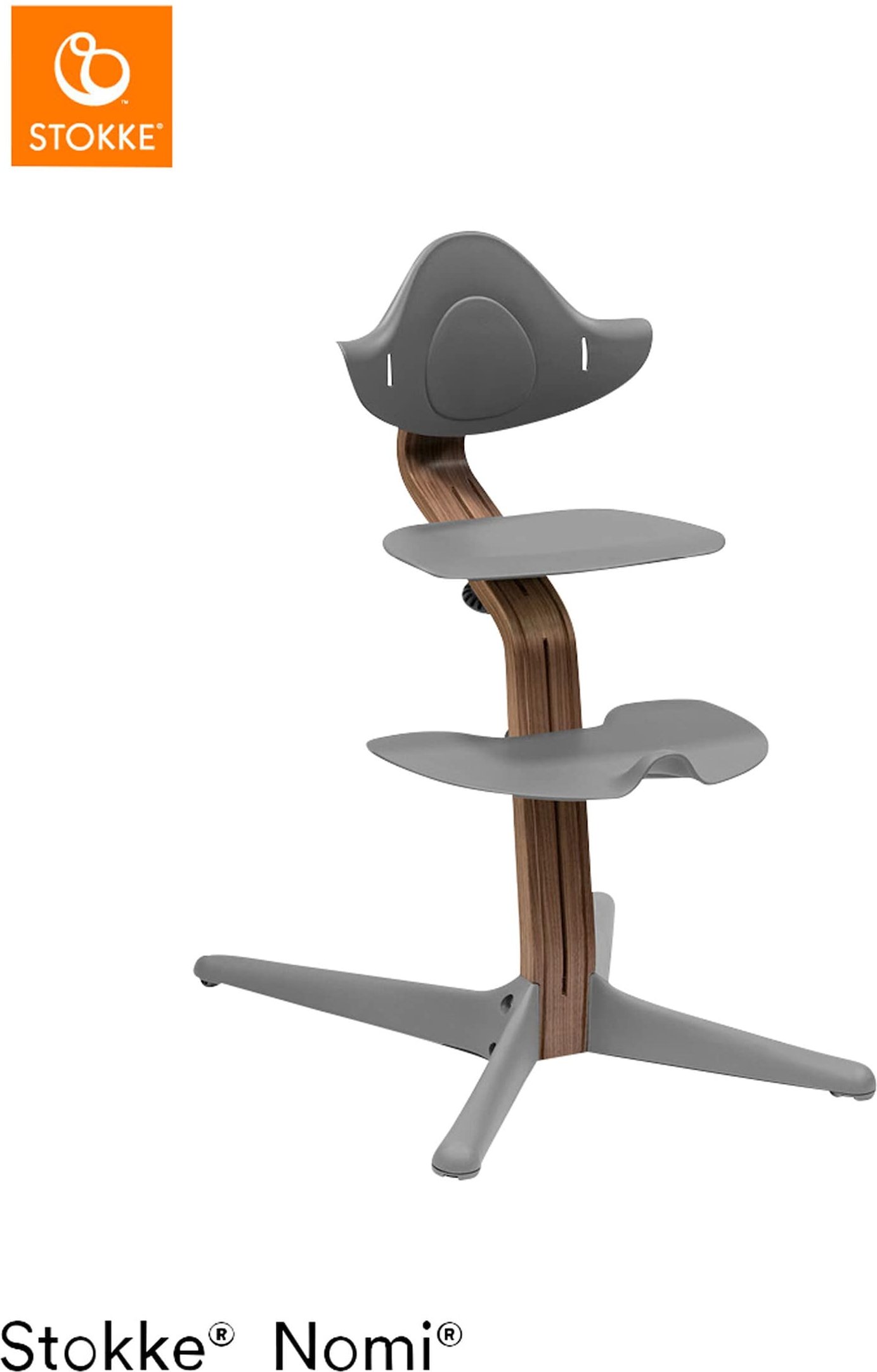 Thumbnail - Stokke® Nomi Bundle Hochstuhl Walnuss inkl. Newbornset