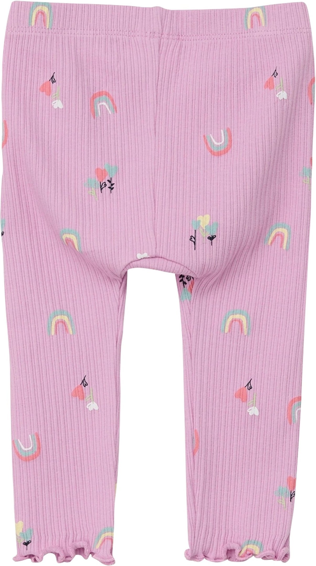 S.Oliver Leggings Blumen Regenbögen Rippqualität