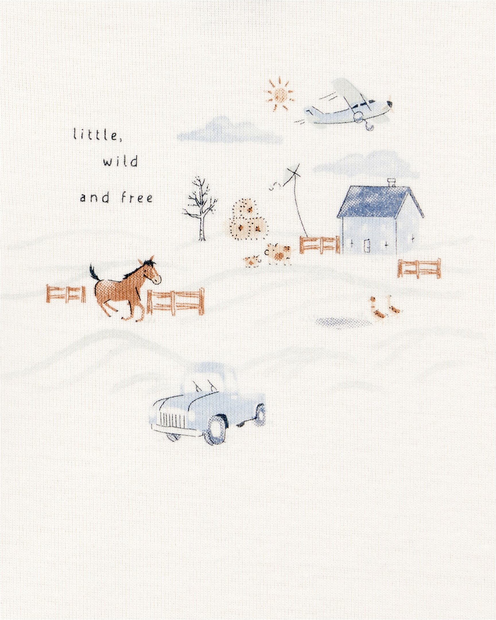 Thumbnail - Carter's 3-tlg. Set Body kurzarm, Sweatjacke und Jogginghose Farm