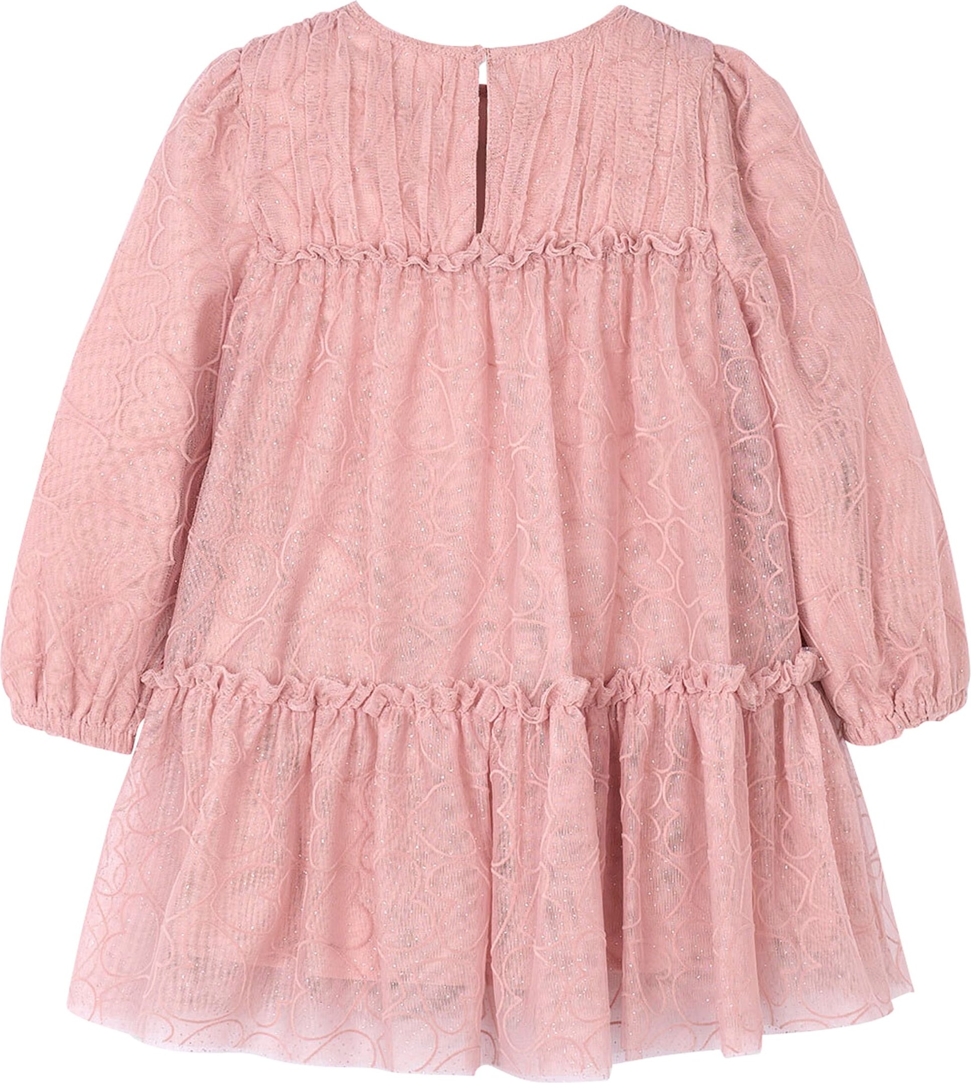 Mayoral Tüllkleid langarm Herzen Glitzer