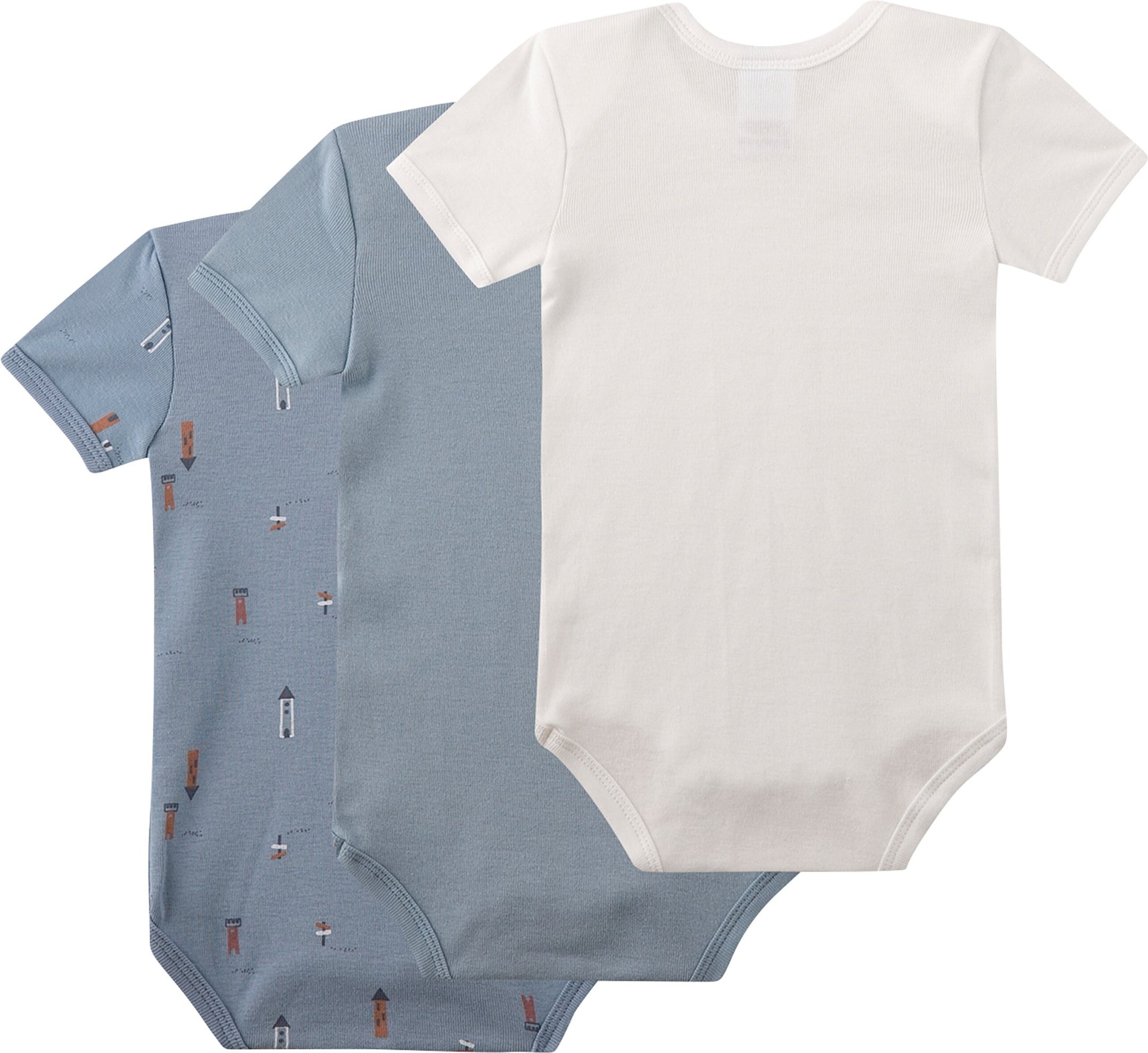 Sanetta 3er-Pack Bodys kurzarm Türme