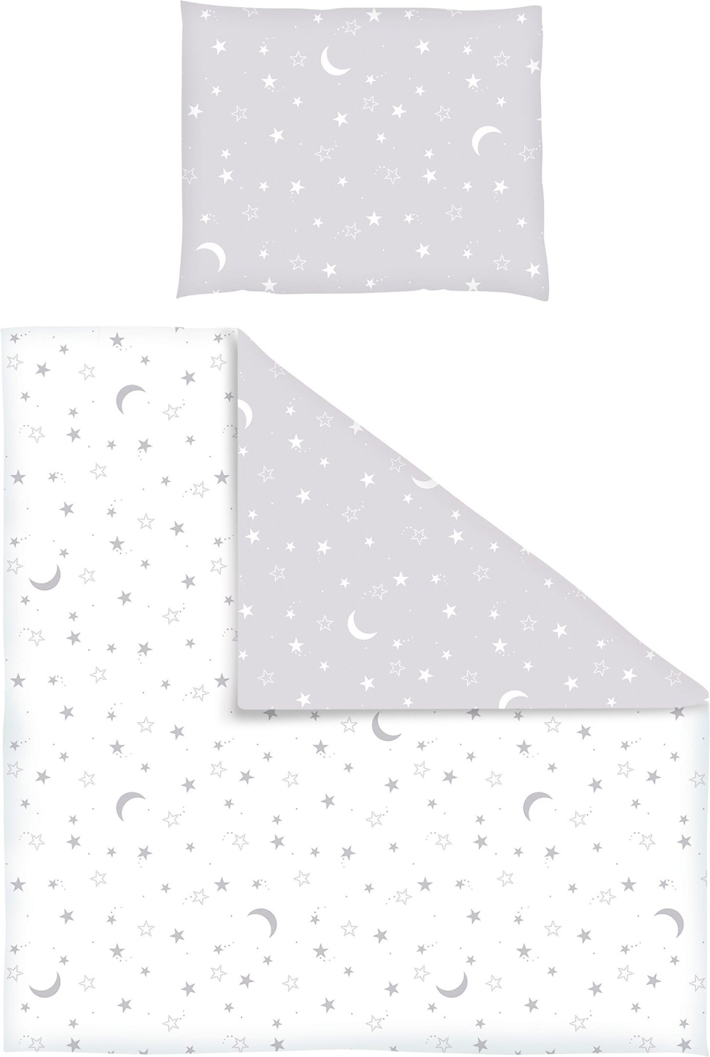 Bornino Home Bettwäsche Mond und Sterne 35x40 / 80x80 cm