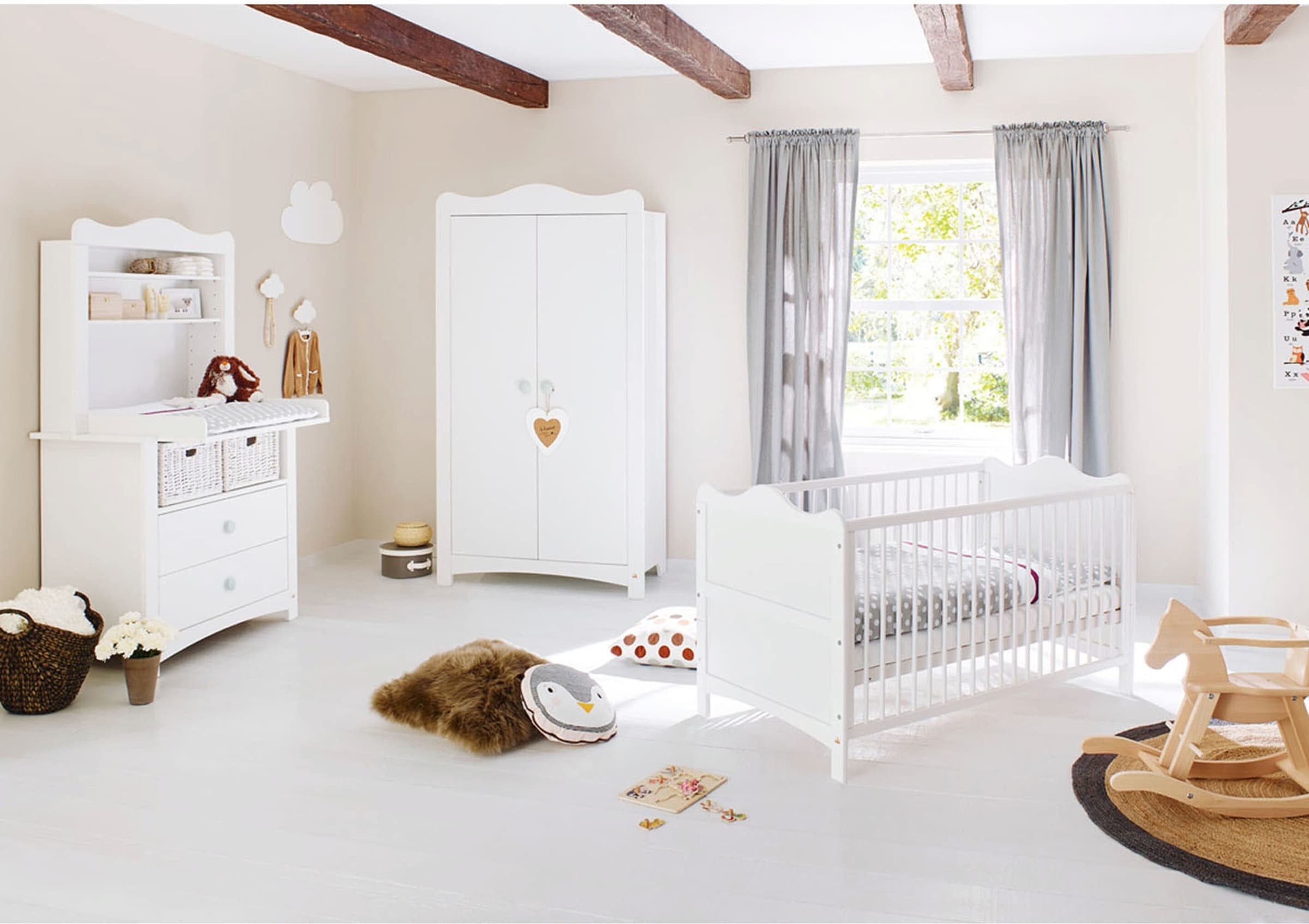 Pinolino 3-tlg. Babyzimmer Florentina breit mit Regal