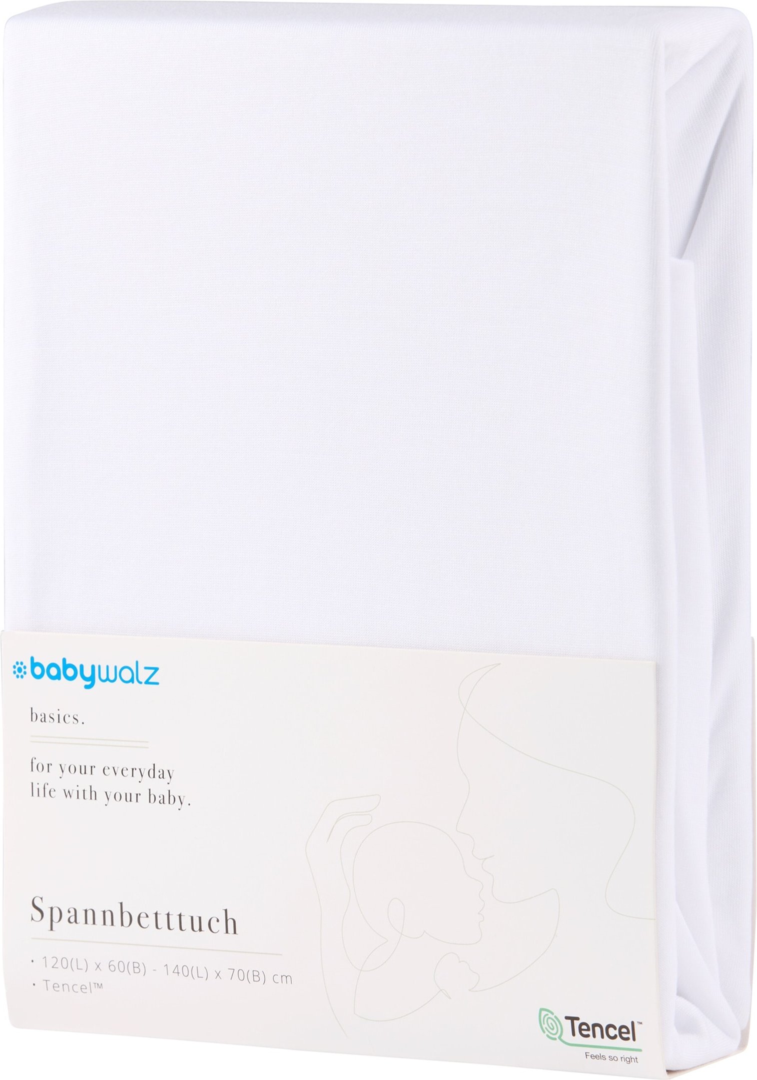 Baby-Walz Basics Spannbetttuch TENCEL™ 60x120 -70x140 cm