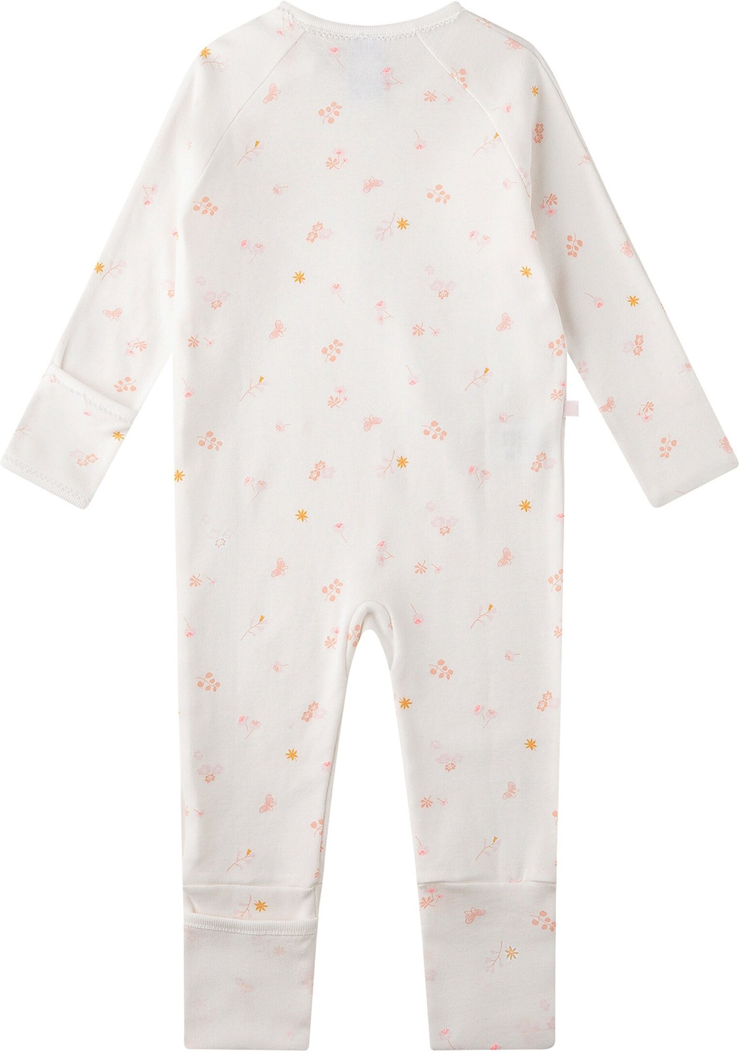 Sanetta Schlafoverall mit Klappfuß Blumen
