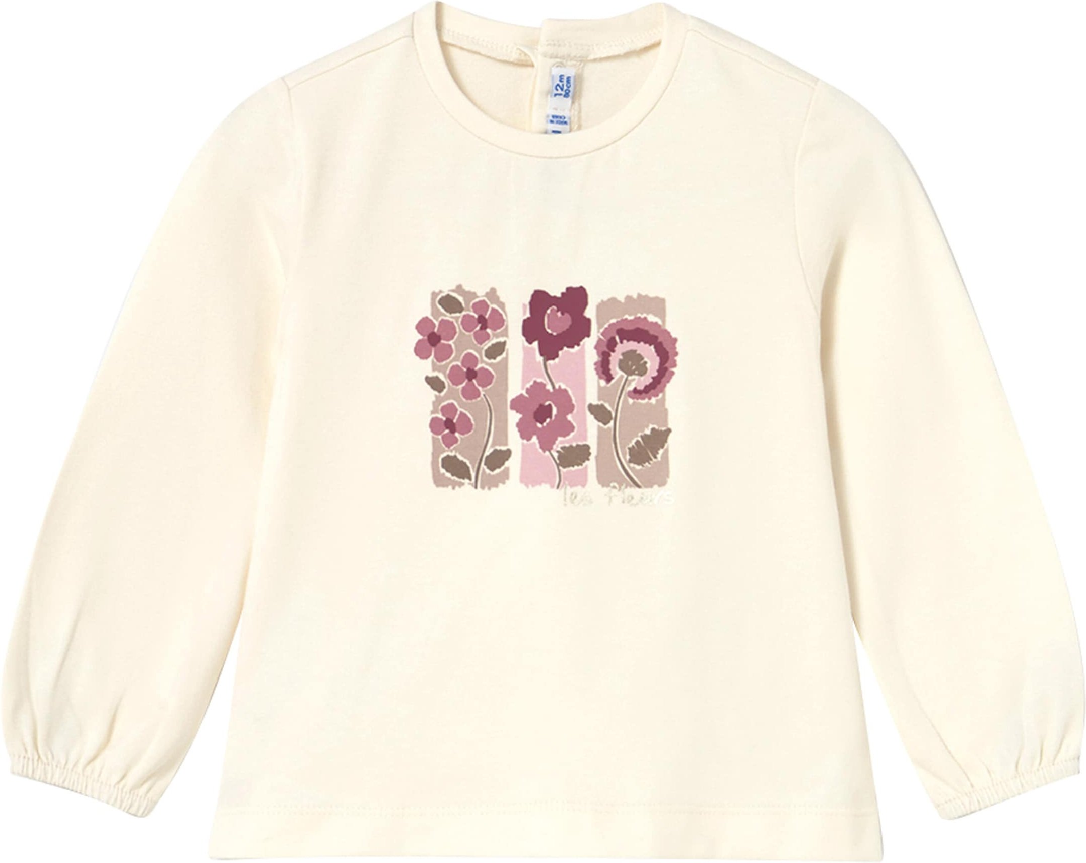Mayoral 3-tlg. Set Shirt langarm, Plüschweste und Leggings Blumen