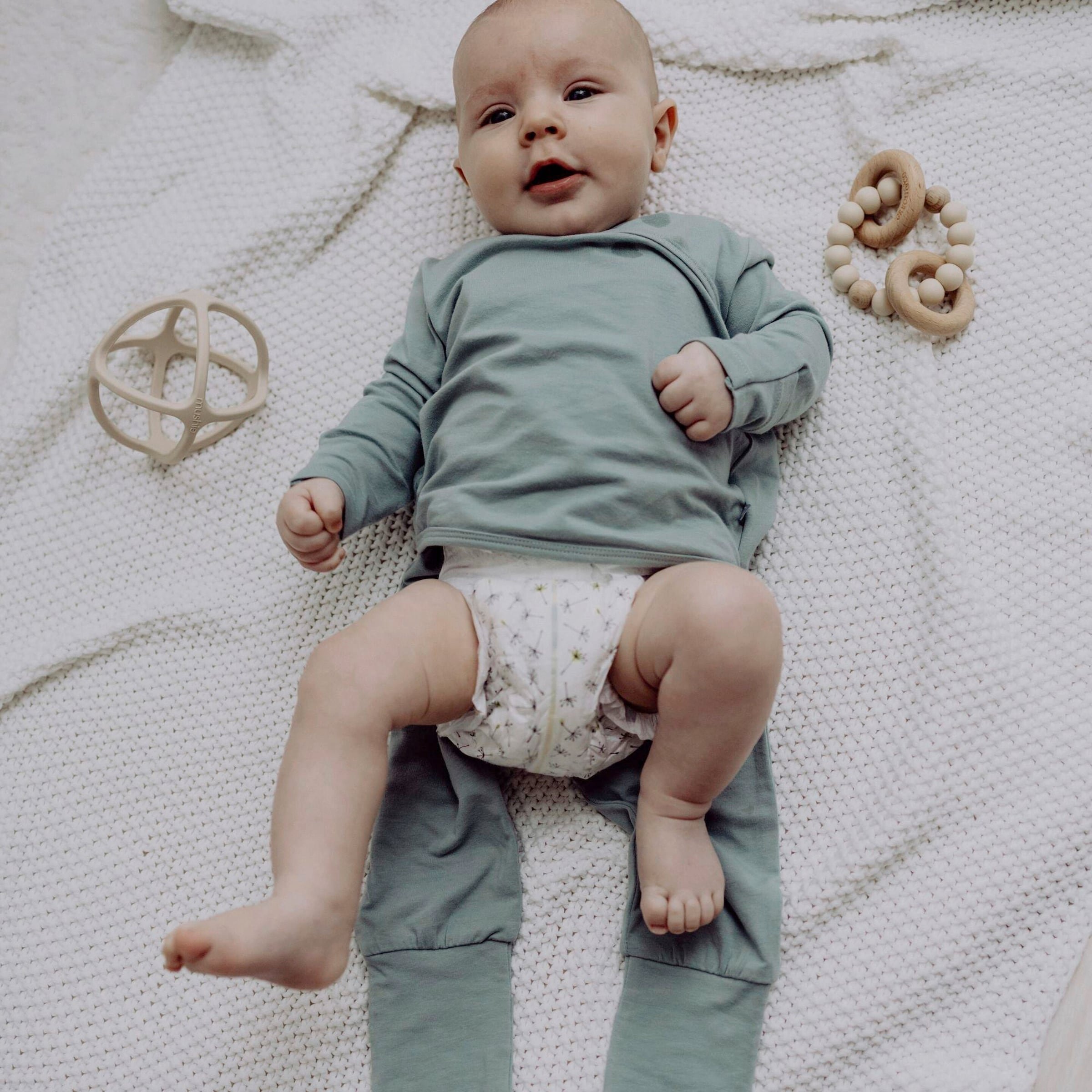 Emma & Noah Easy-on Strampler langarm mit Umschlagbündchen