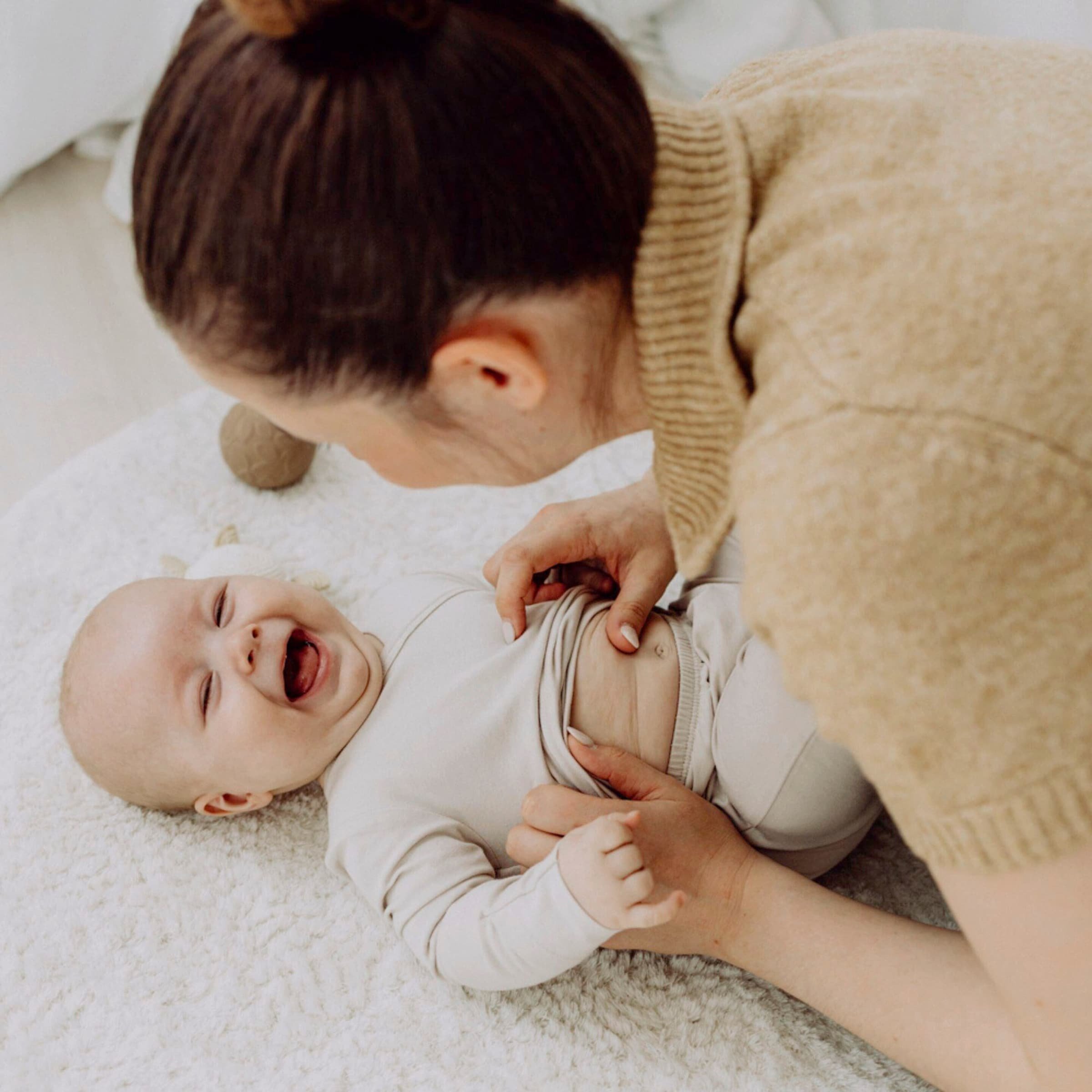 Emma & Noah Easy-on Strampler langarm mit Umschlagbündchen