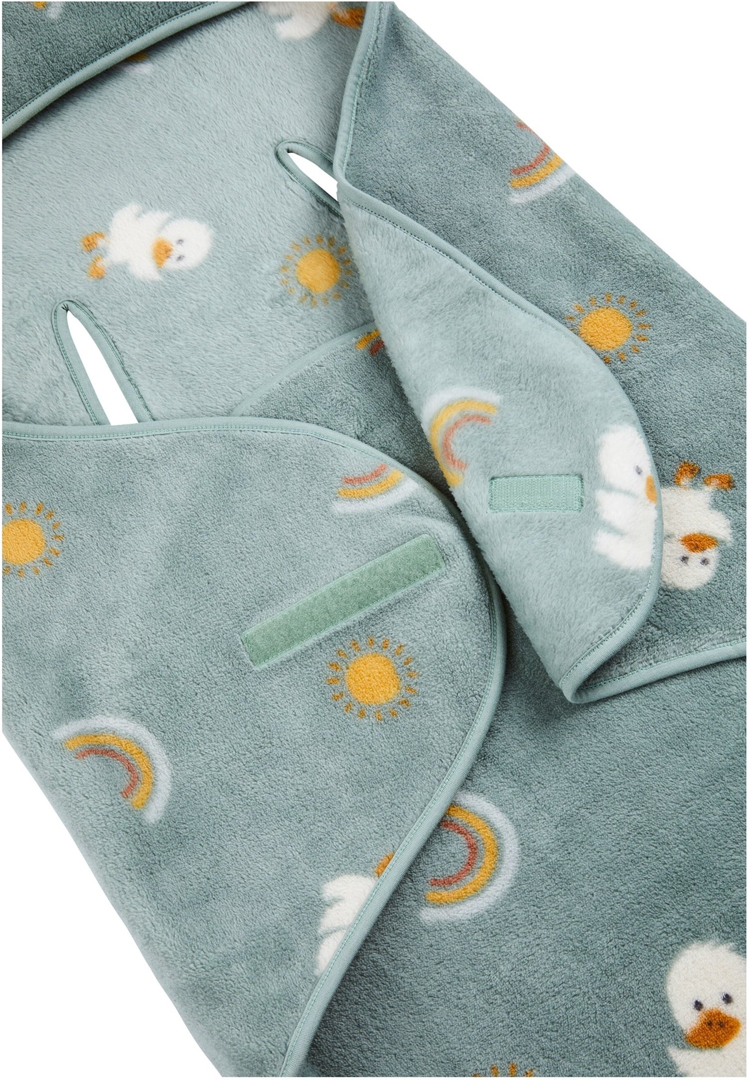 Sterntaler Einschlagdecke Microfleece Ente Edda gruen