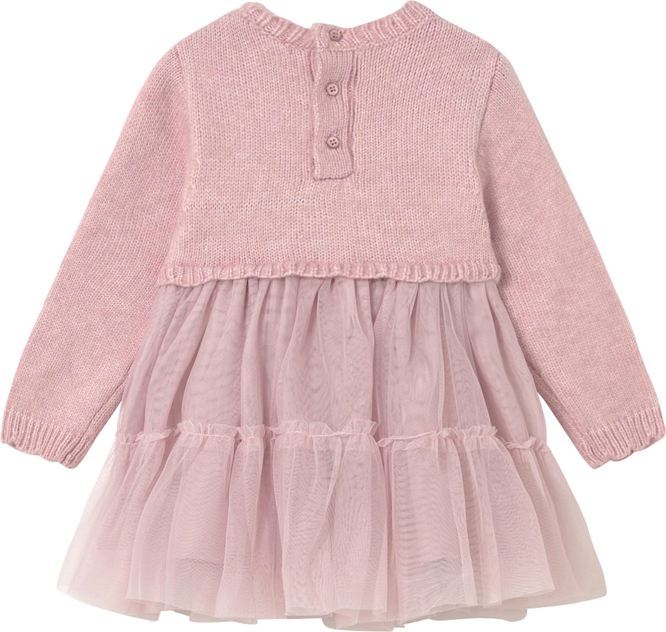 Mayoral Kleid langarm 2in1 Strickpullover und Tüllrock