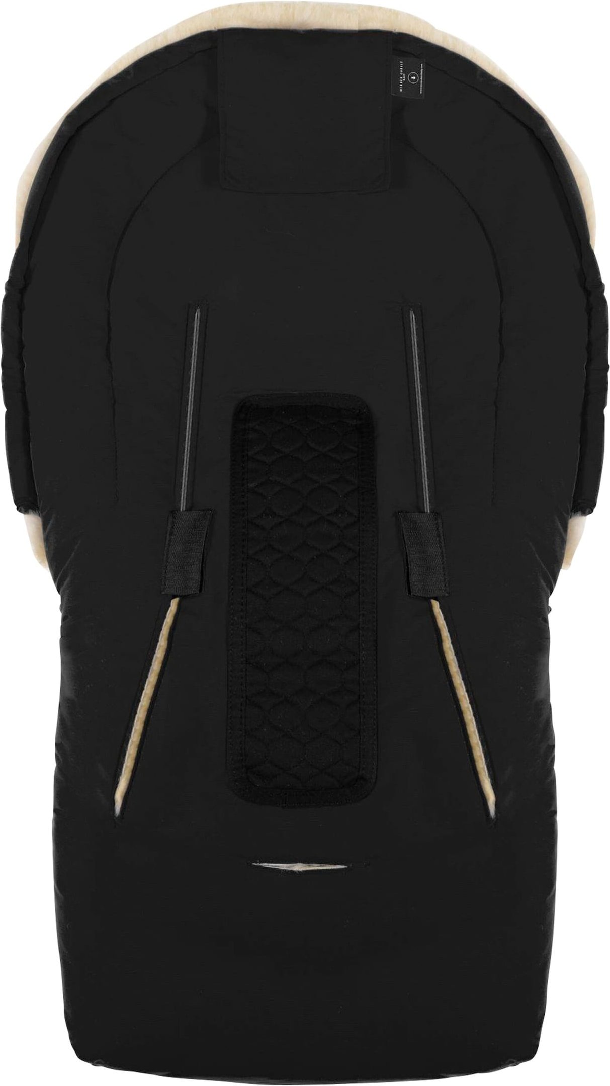 Werner Christ Baby Lammfell-Fußsack Oslo für Babyschale, Tragewanne schwarz