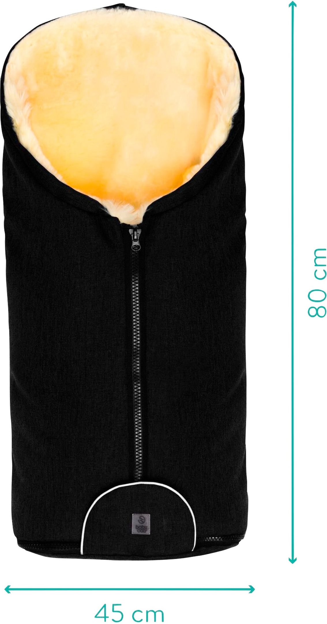 Babycab Winter-Fußsack Oolu für Babyschale, Tragewanne schwarz