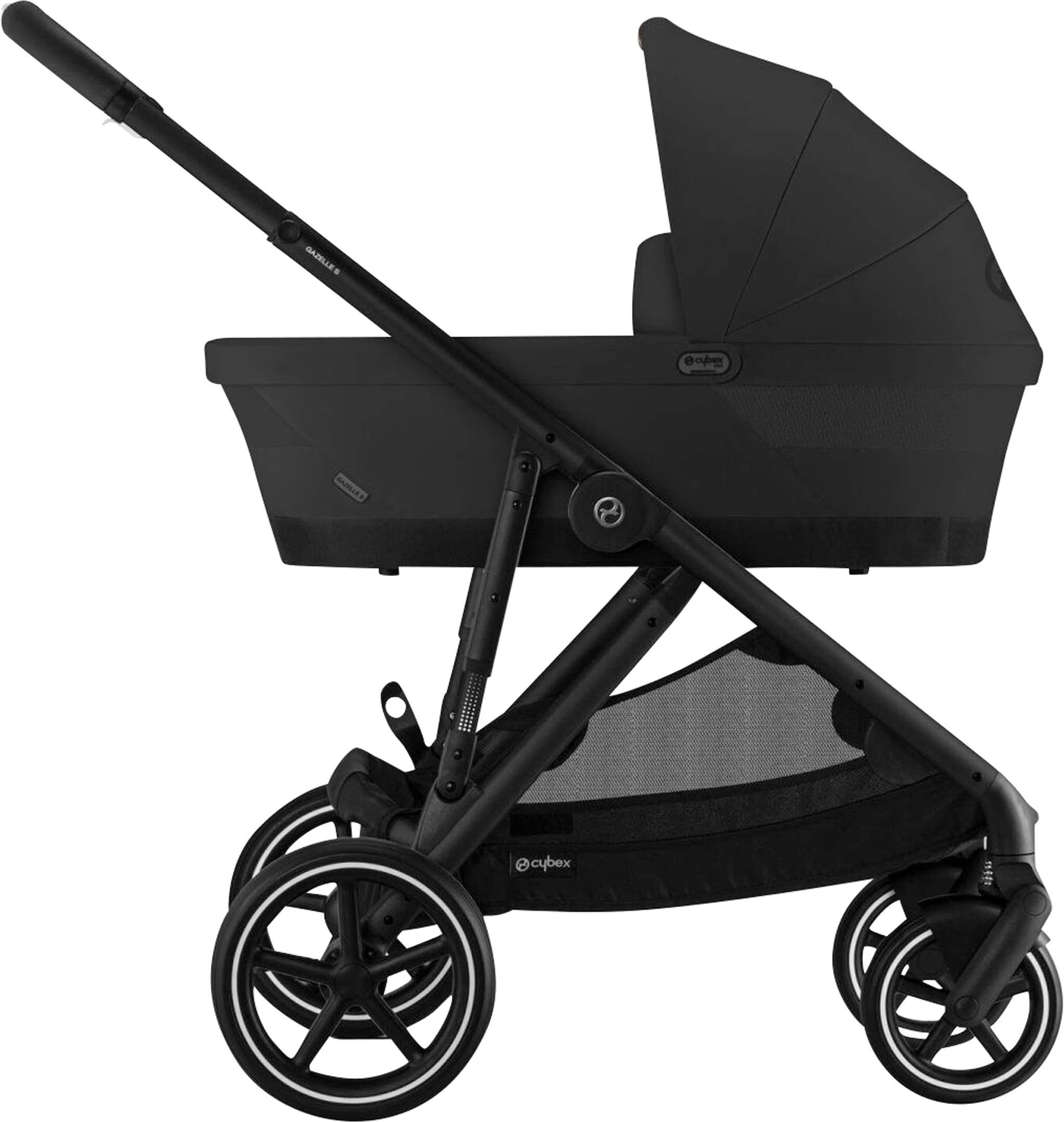 Cybex Gold Zwillings- und Kinderwagen Geschwisterwagen Gazelle S schwarz