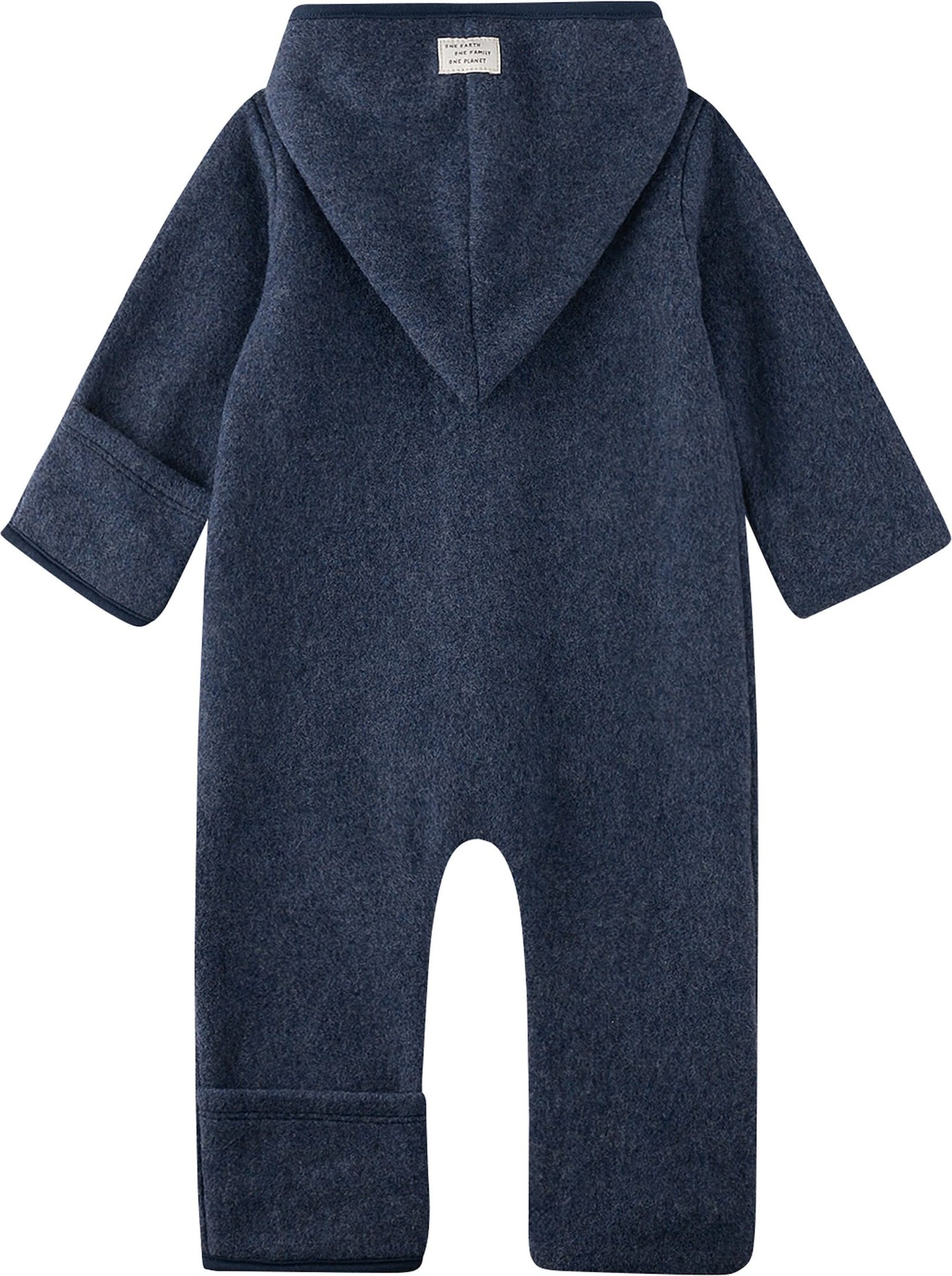 Thumbnail - Sanetta Wollfleece-Overall mit Kapuze Klappbündchen