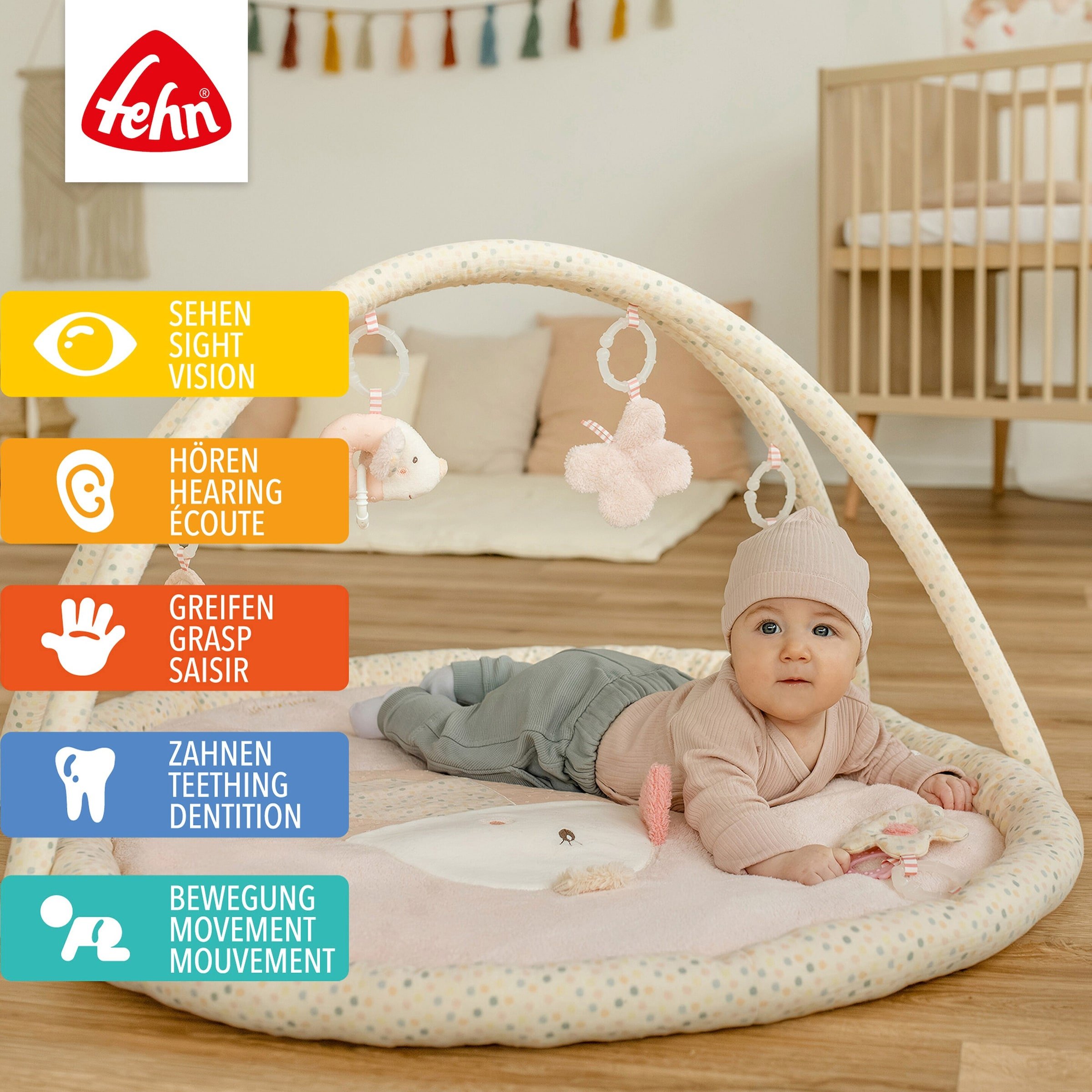 Fehn Spielbogen mit 3-D-Activity-Decke Vogel feehnLAND