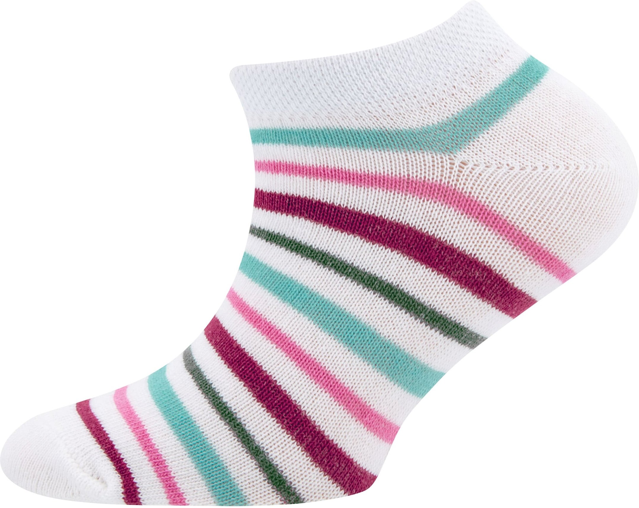 Ewers 3er-Pack Sneakersocken Erdbeeren Ringel