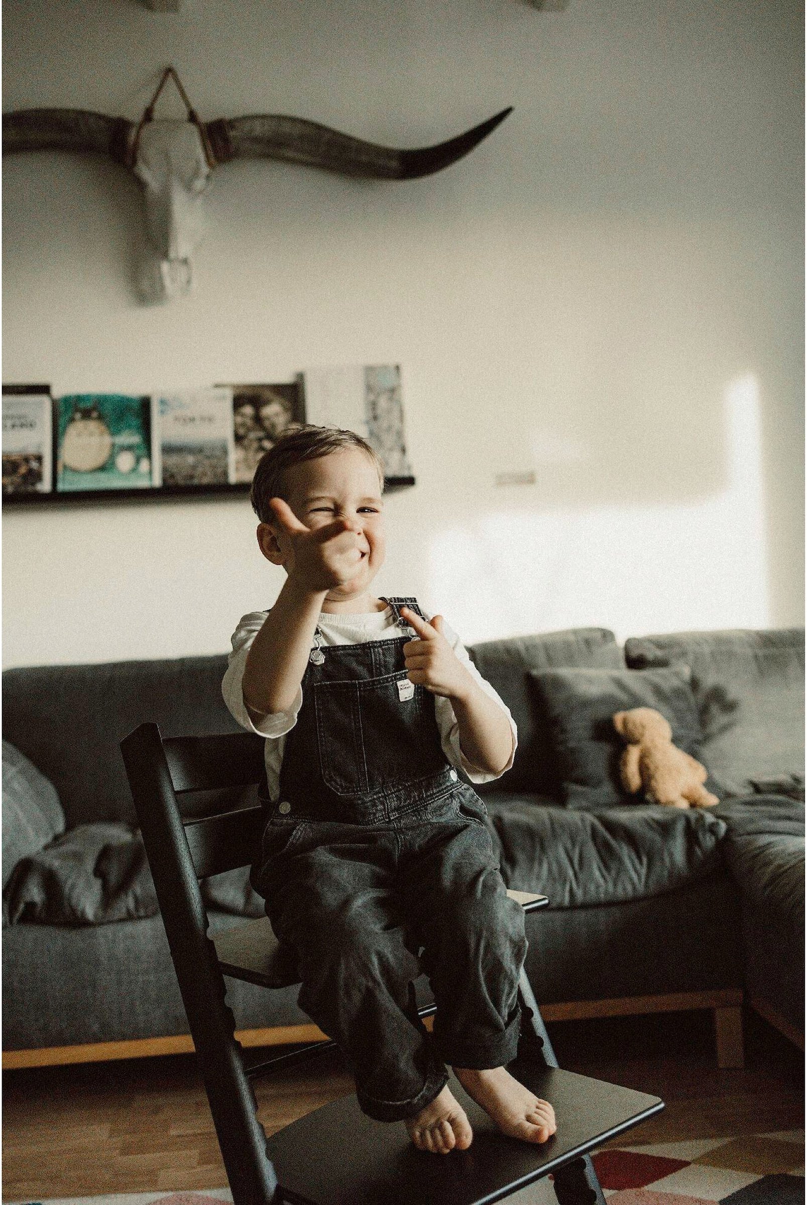 Stokke® Tripp Trapp® Treppenhochstuhl Eiche mit Gravur