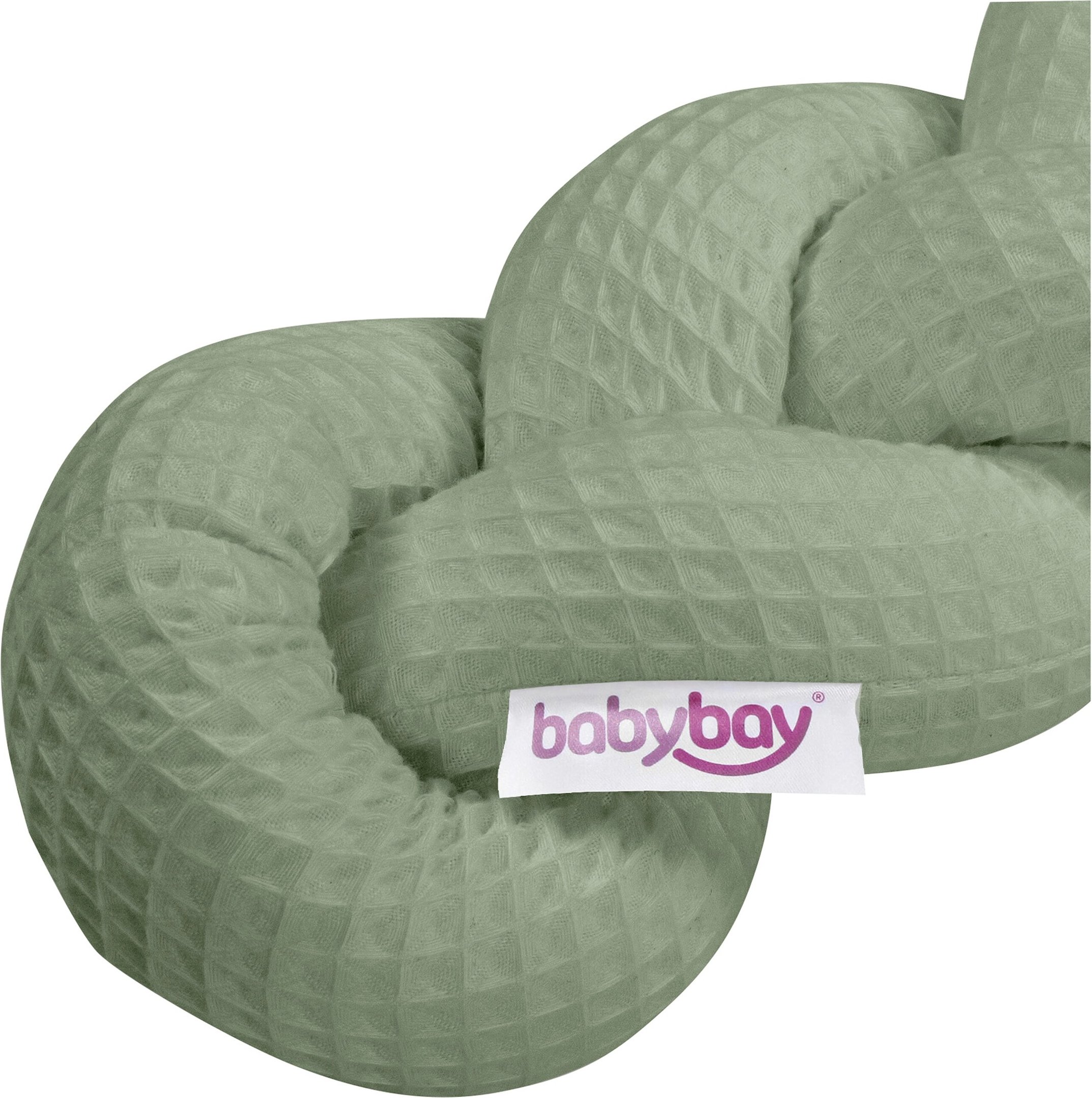 Thumbnail - Babybay® Nestchenschlange Waffelpiqué geflochten uni 280 cm