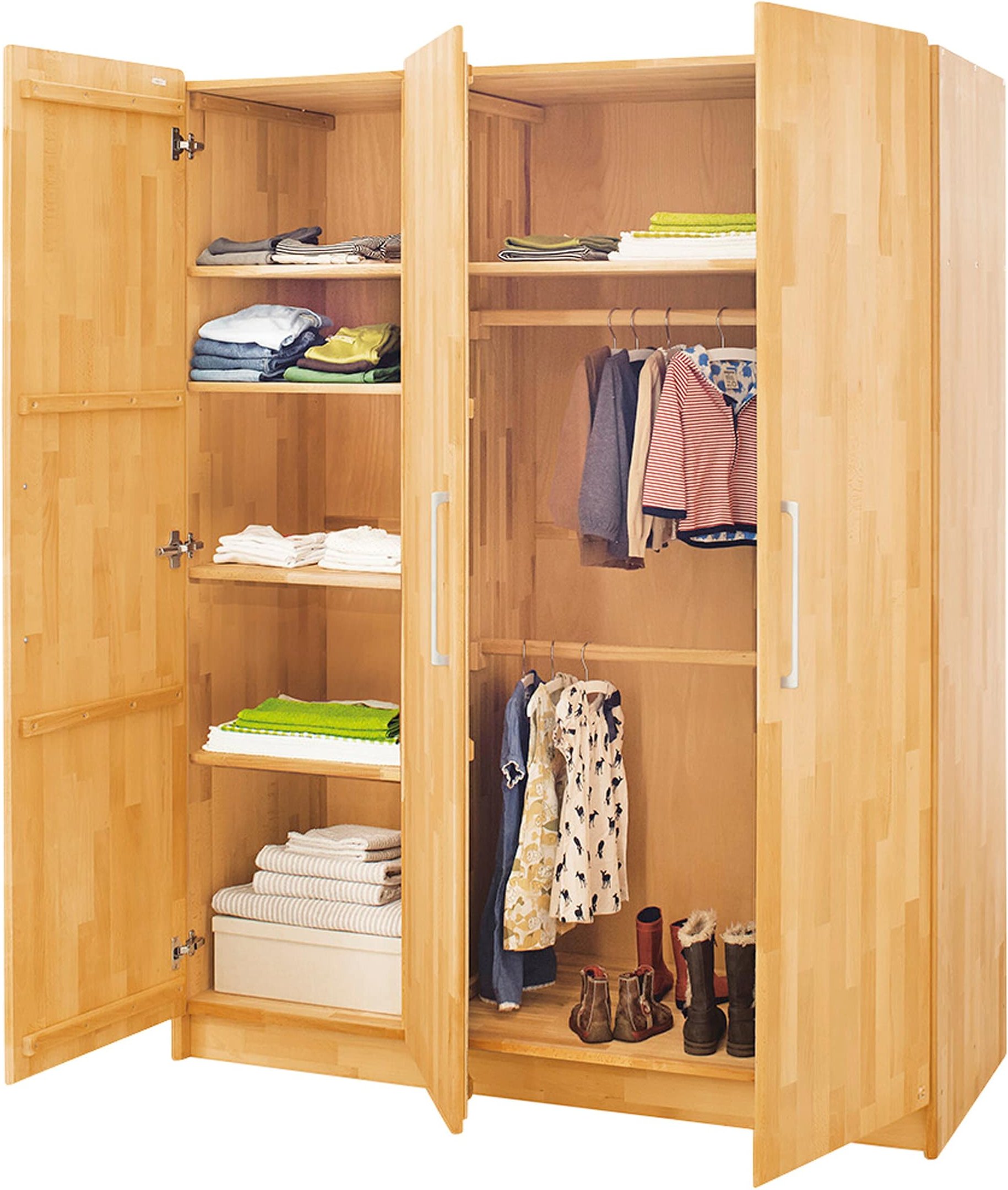 Pinolino Kleiderschrank Natura groß 3-türig