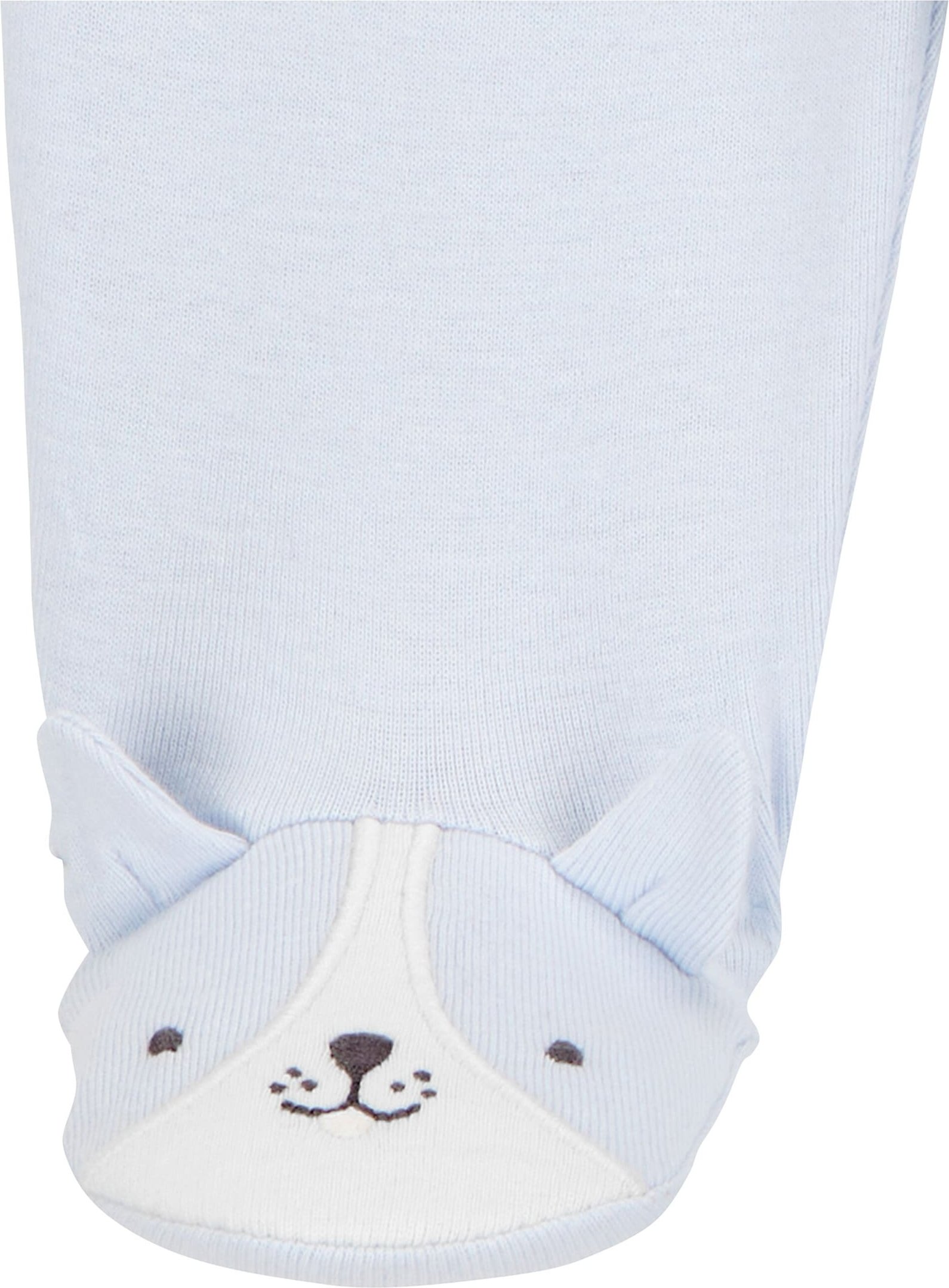 Carter's 3-tlg. Set Schlafoverall mit Fuß, Body langarm und Jogginghose Ringel Tiere