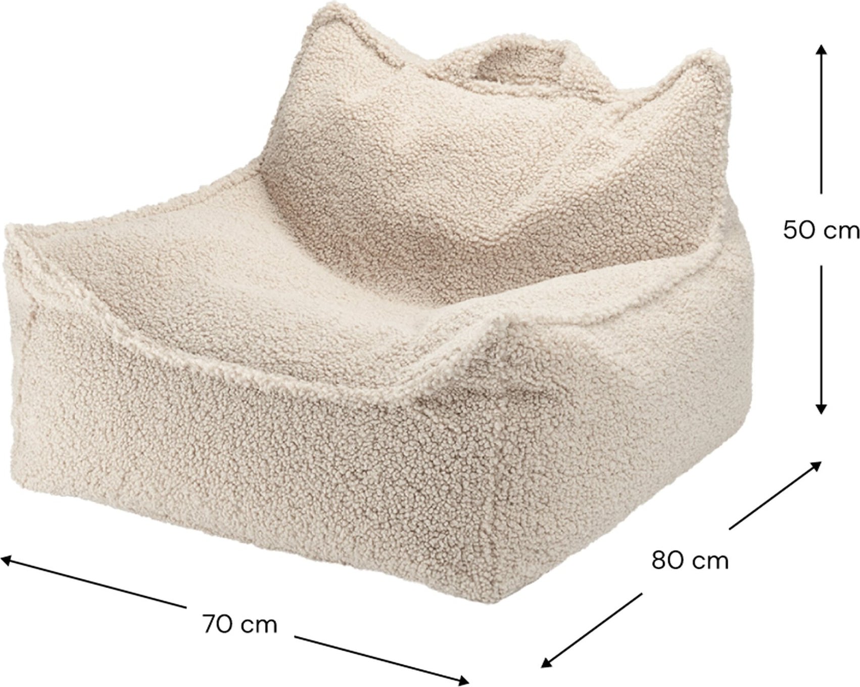 Wigiwama Sitzsack Teddystoff